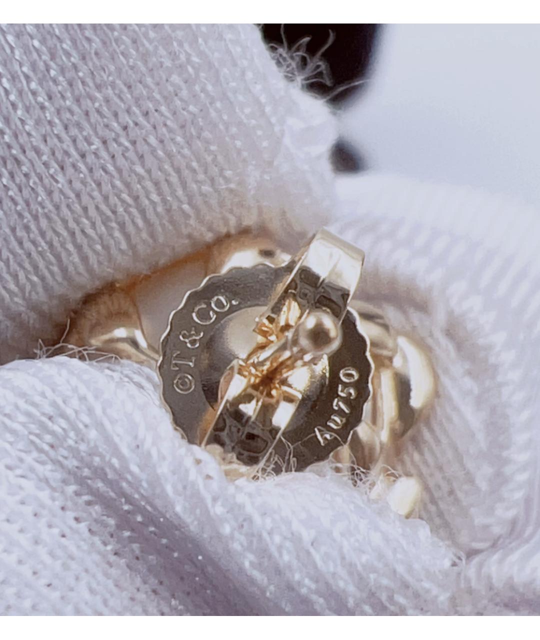 TIFFANY&CO Желтые серьги из желтого золота, фото 6