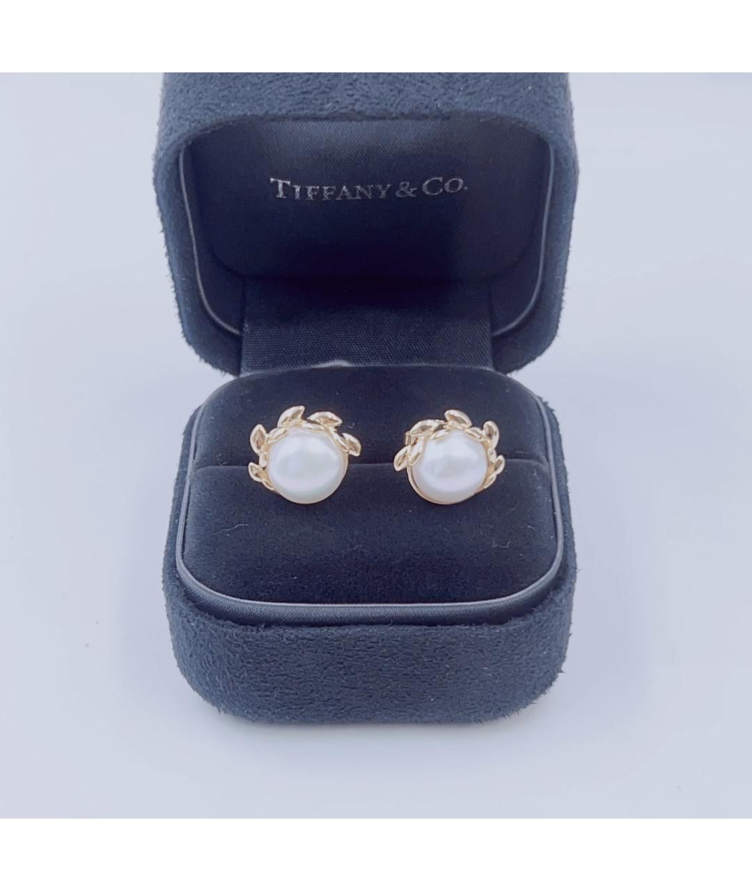 TIFFANY&CO Желтые серьги из желтого золота, фото 3