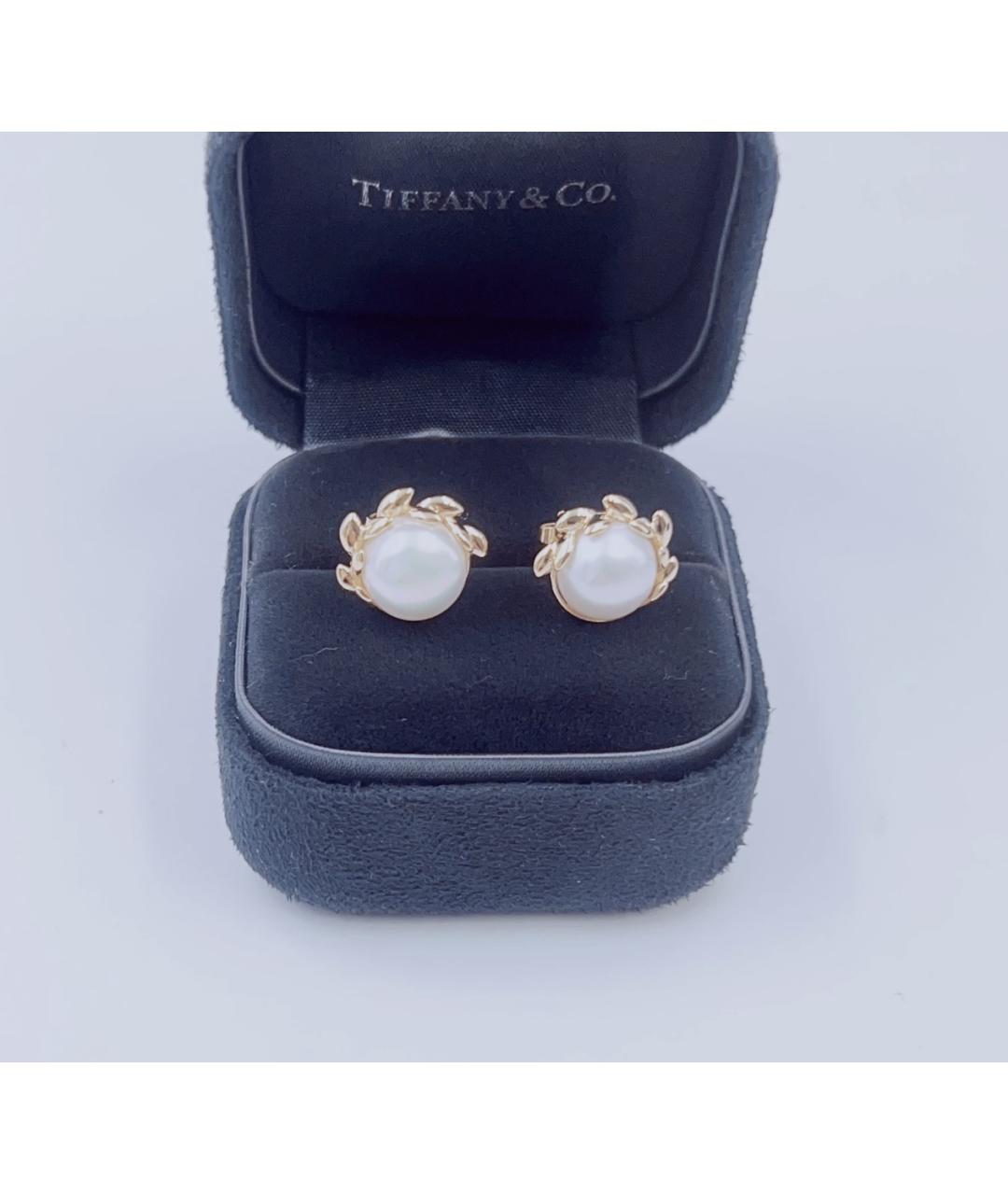 TIFFANY&CO Желтые серьги из желтого золота, фото 2