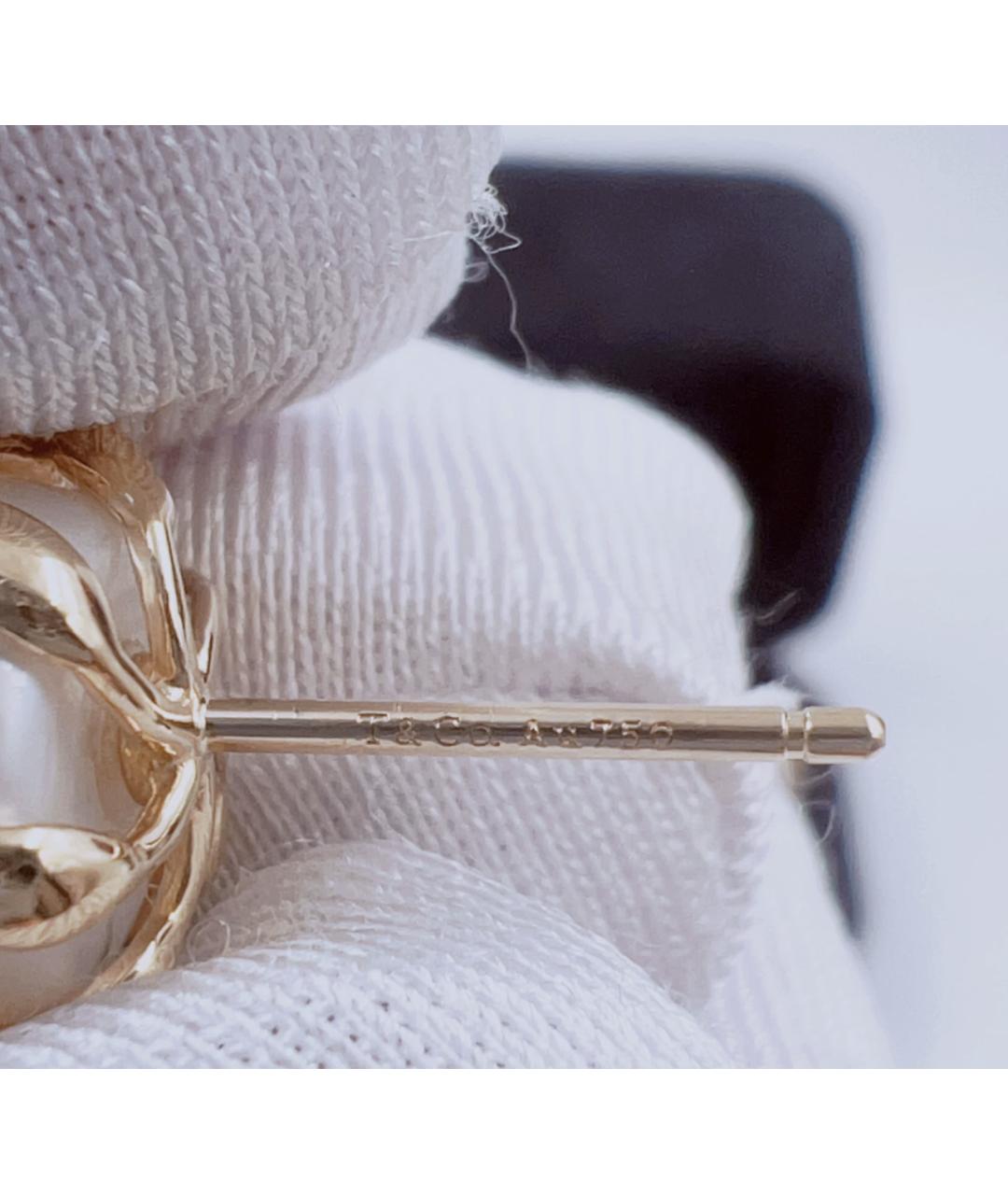 TIFFANY&CO Желтые серьги из желтого золота, фото 8