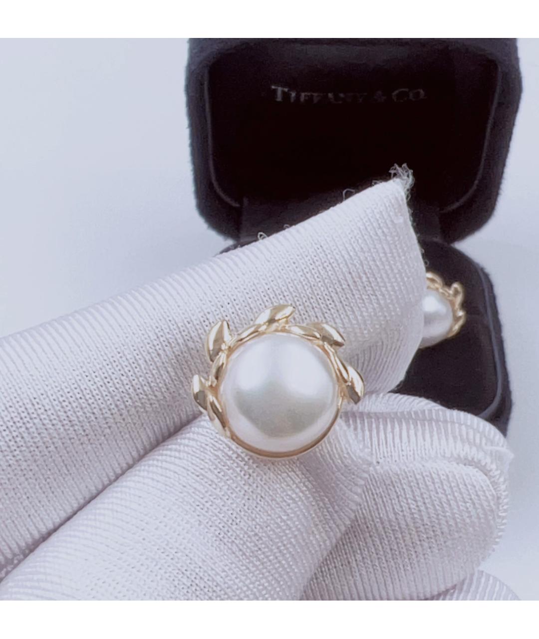 TIFFANY&CO Желтые серьги из желтого золота, фото 4