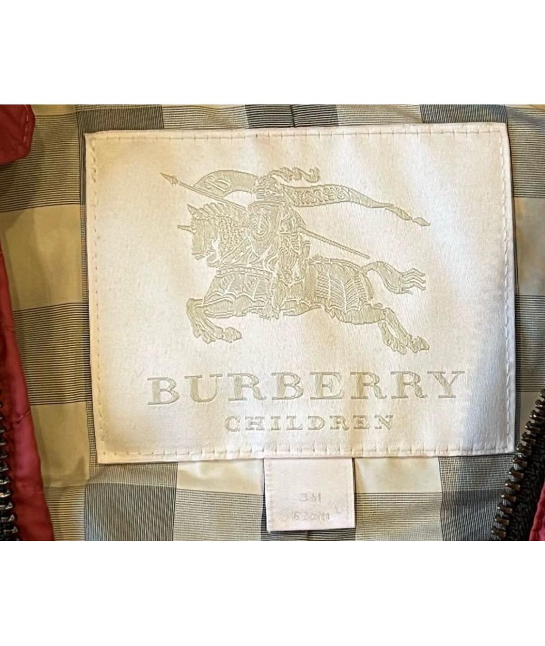 BURBERRY Бордовый полиэстеровый комбинезон, фото 3