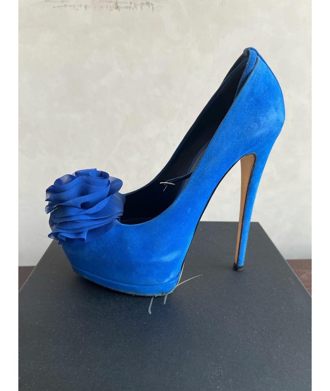 GIUSEPPE ZANOTTI DESIGN Синие замшевые туфли, фото 9
