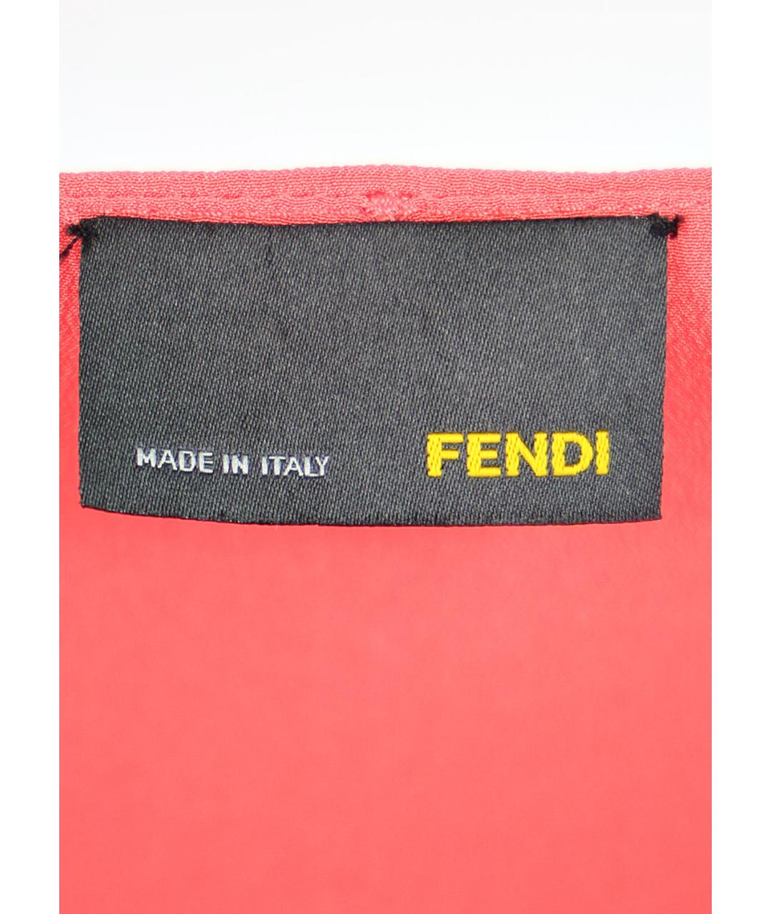 FENDI Коралловое шелковое вечернее платье, фото 3