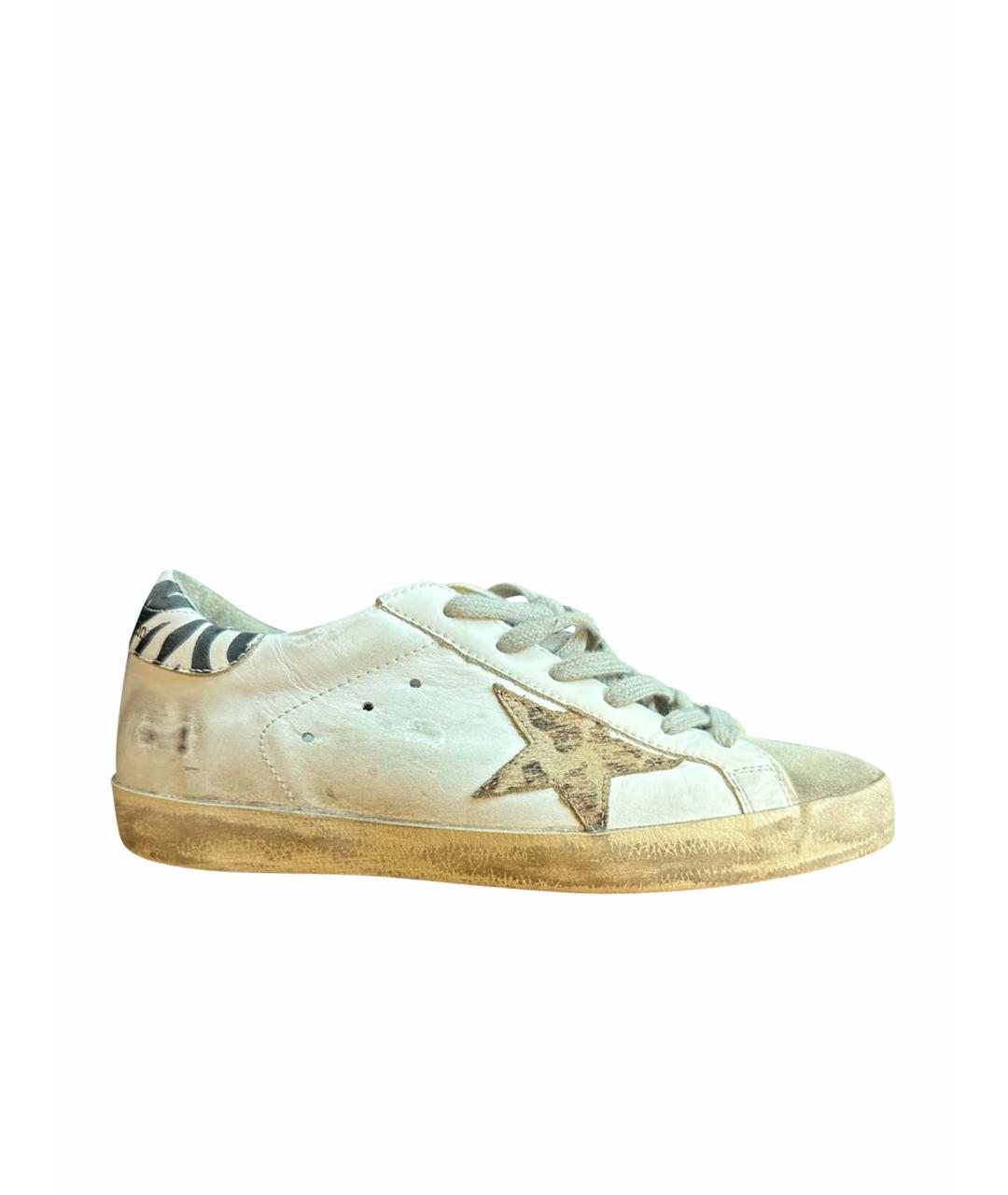 GOLDEN GOOSE DELUXE BRAND Белые кожаные кеды, фото 1