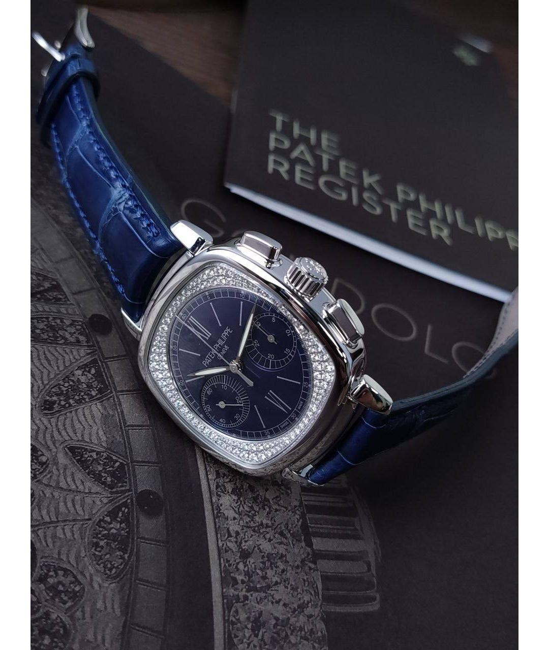 PATEK PHILIPPE Темно-синие часы из белого золота, фото 3