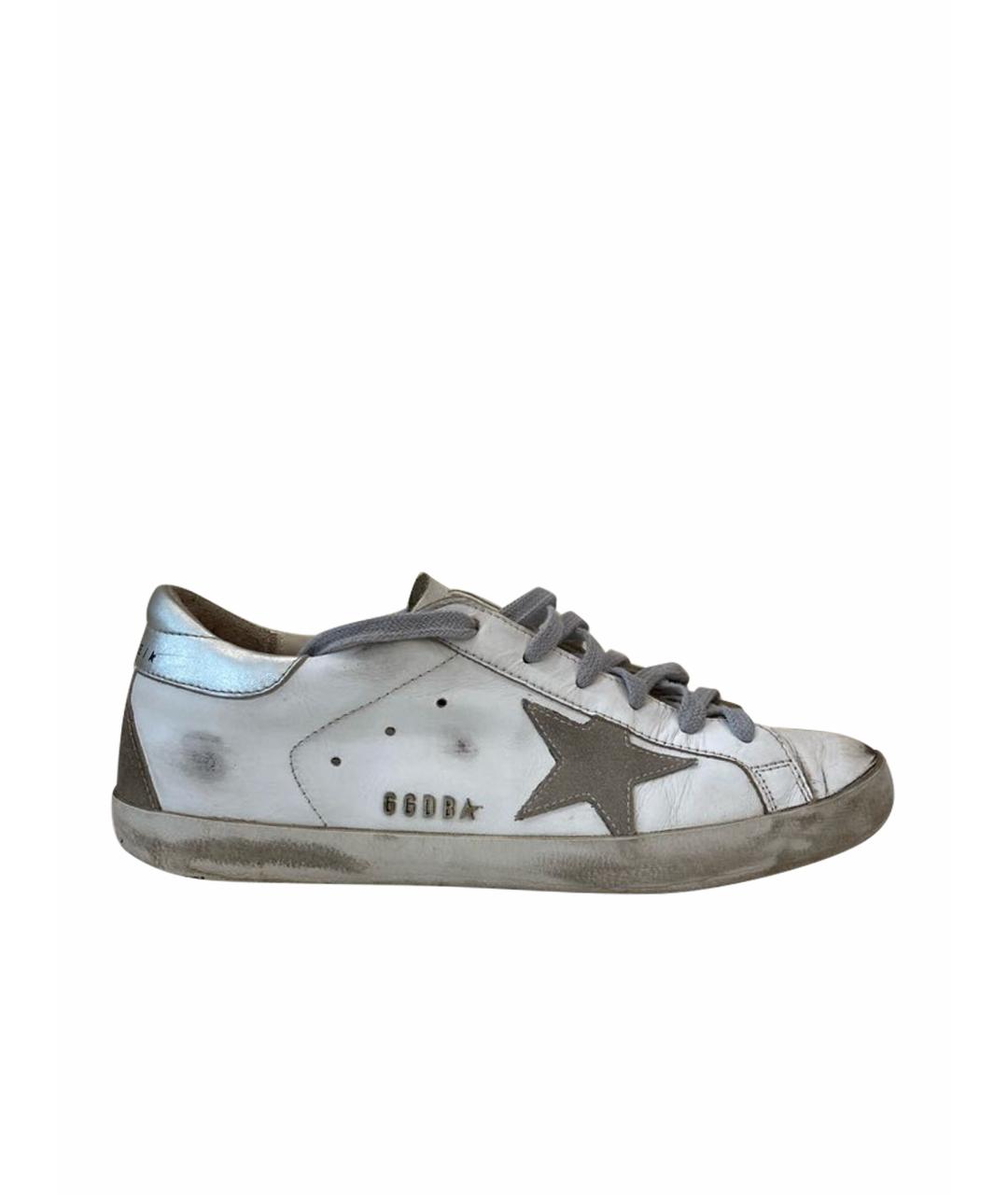 GOLDEN GOOSE DELUXE BRAND Белые кожаные кеды, фото 1