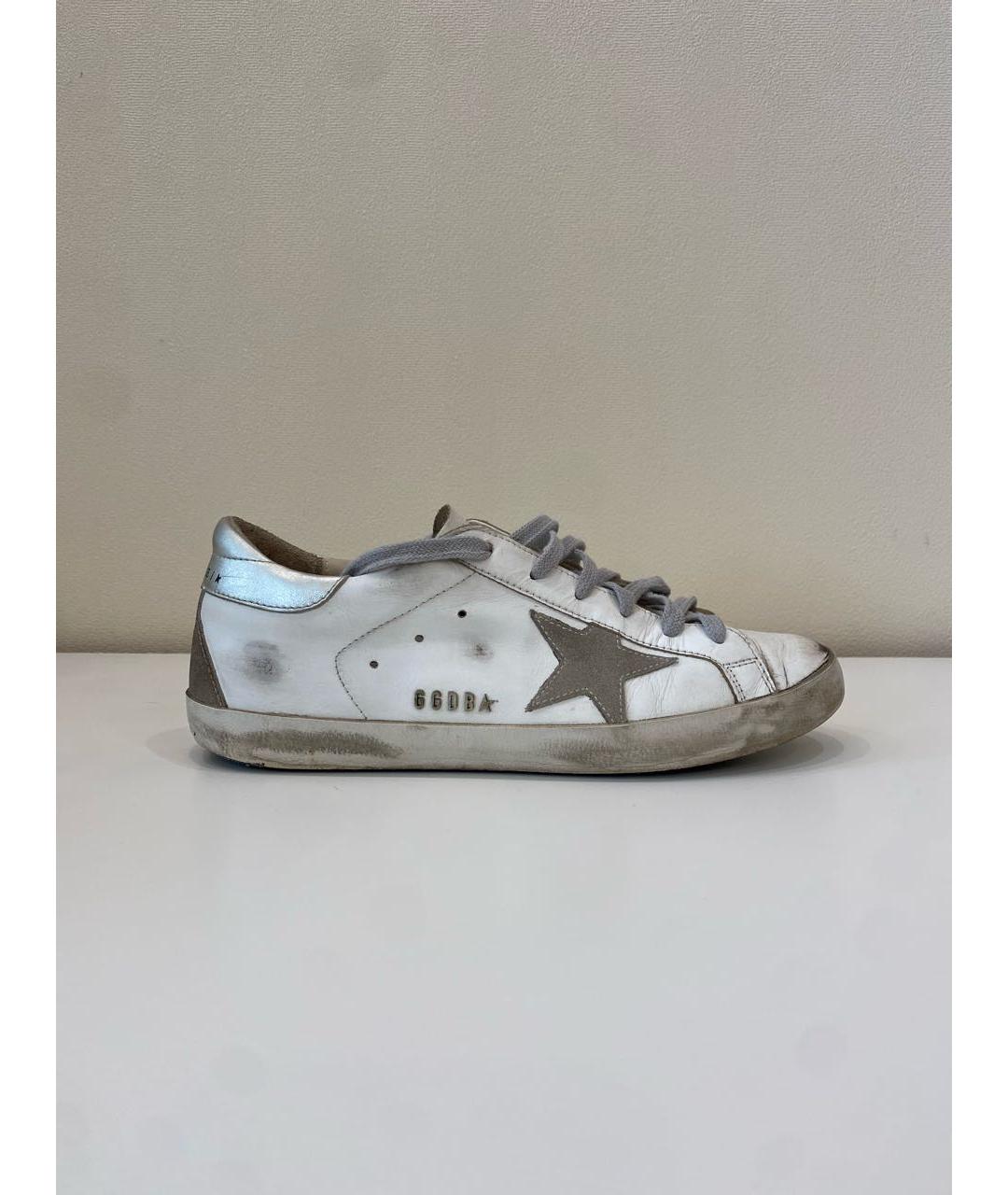 GOLDEN GOOSE DELUXE BRAND Белые кожаные кеды, фото 5