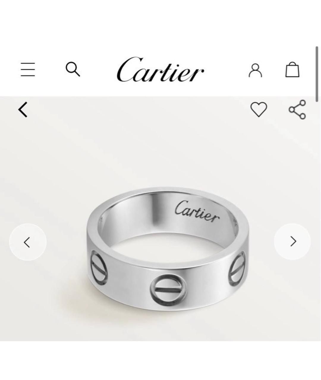 CARTIER Белое кольцо из белого золота, фото 5