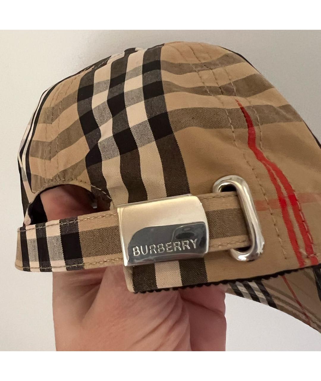 BURBERRY Бежевая кепка, фото 5