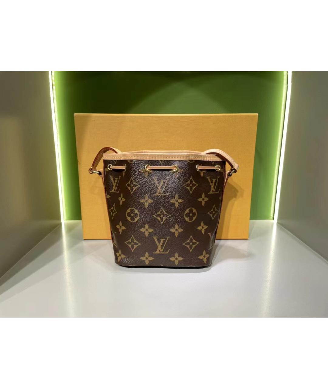 LOUIS VUITTON Коричневая кожаная сумка через плечо, фото 2