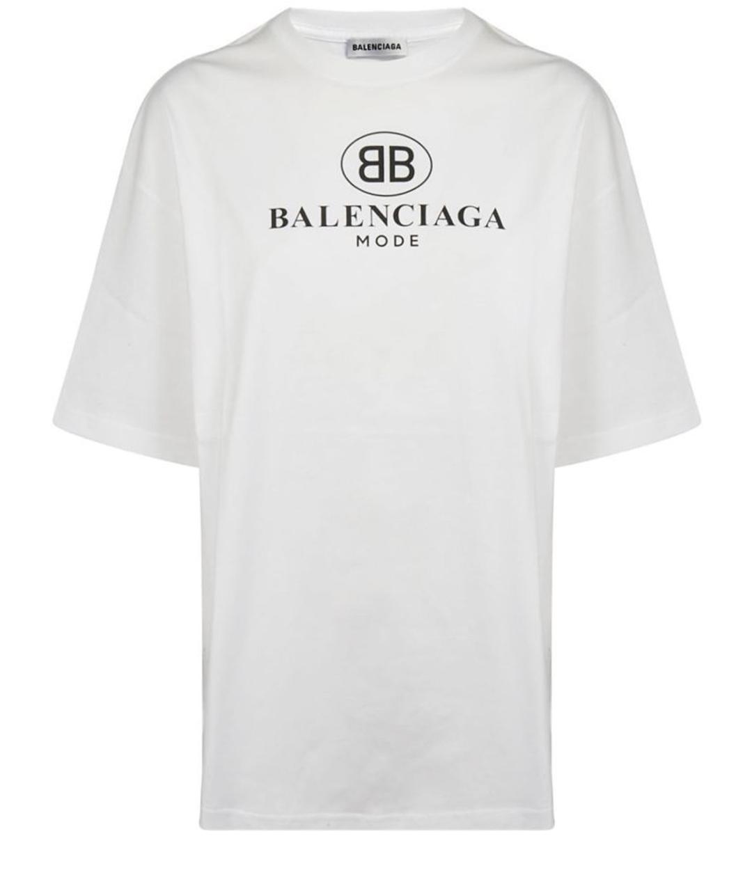 BALENCIAGA Белая футболка, фото 1