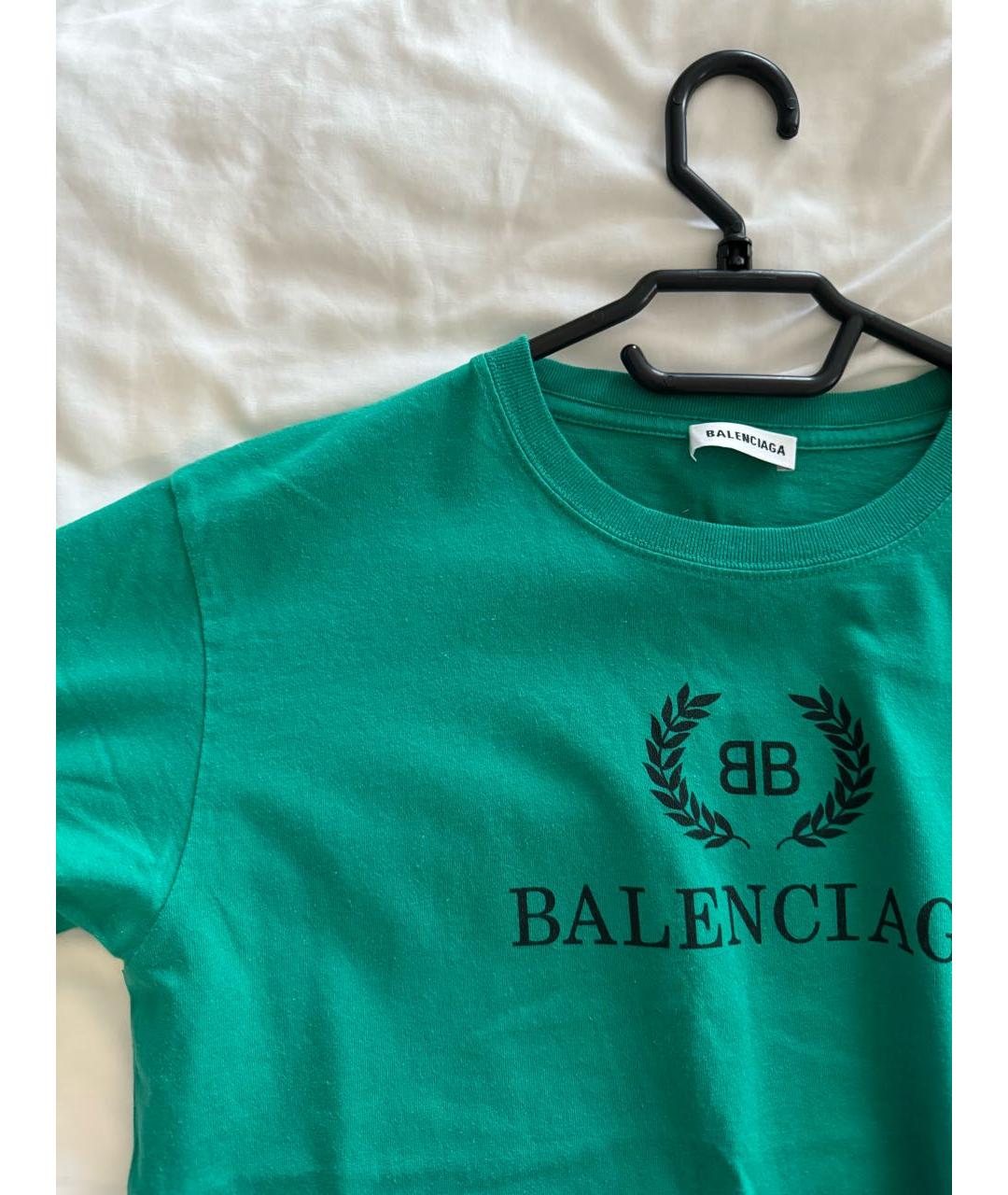 BALENCIAGA Зеленая футболка, фото 4