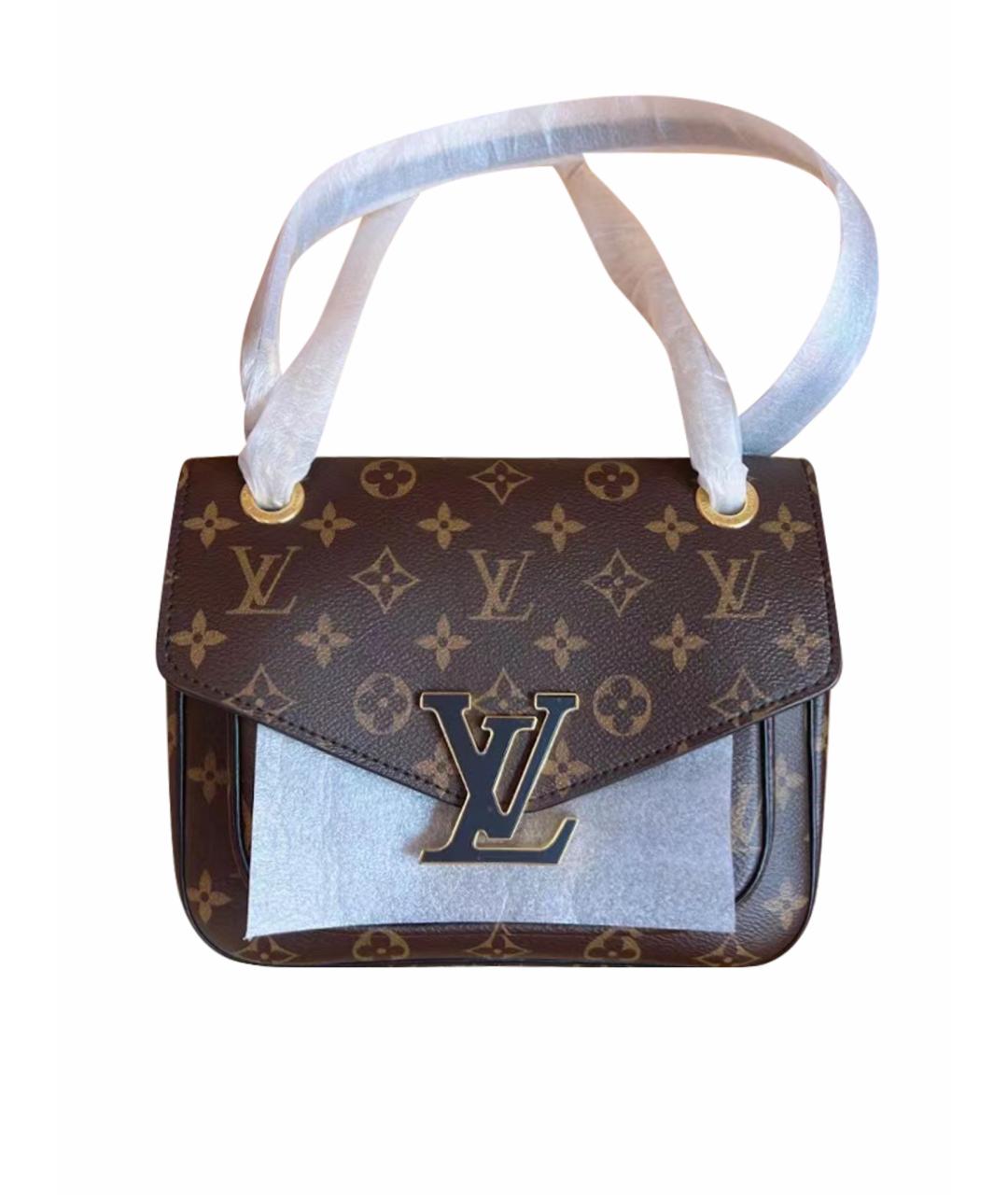 LOUIS VUITTON Коричневая кожаная сумка через плечо, фото 1