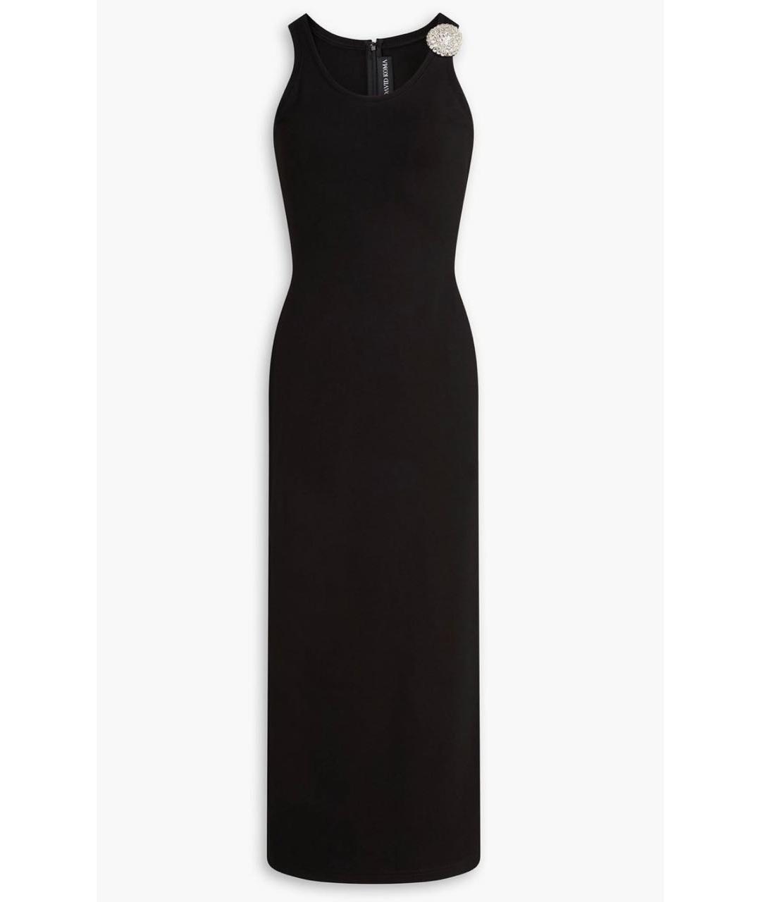 DAVID KOMA Черное повседневное платье, фото 8