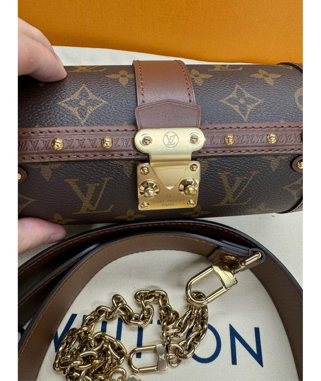 LOUIS VUITTON Коричневая сумка через плечо из искусственной кожи, фото 2