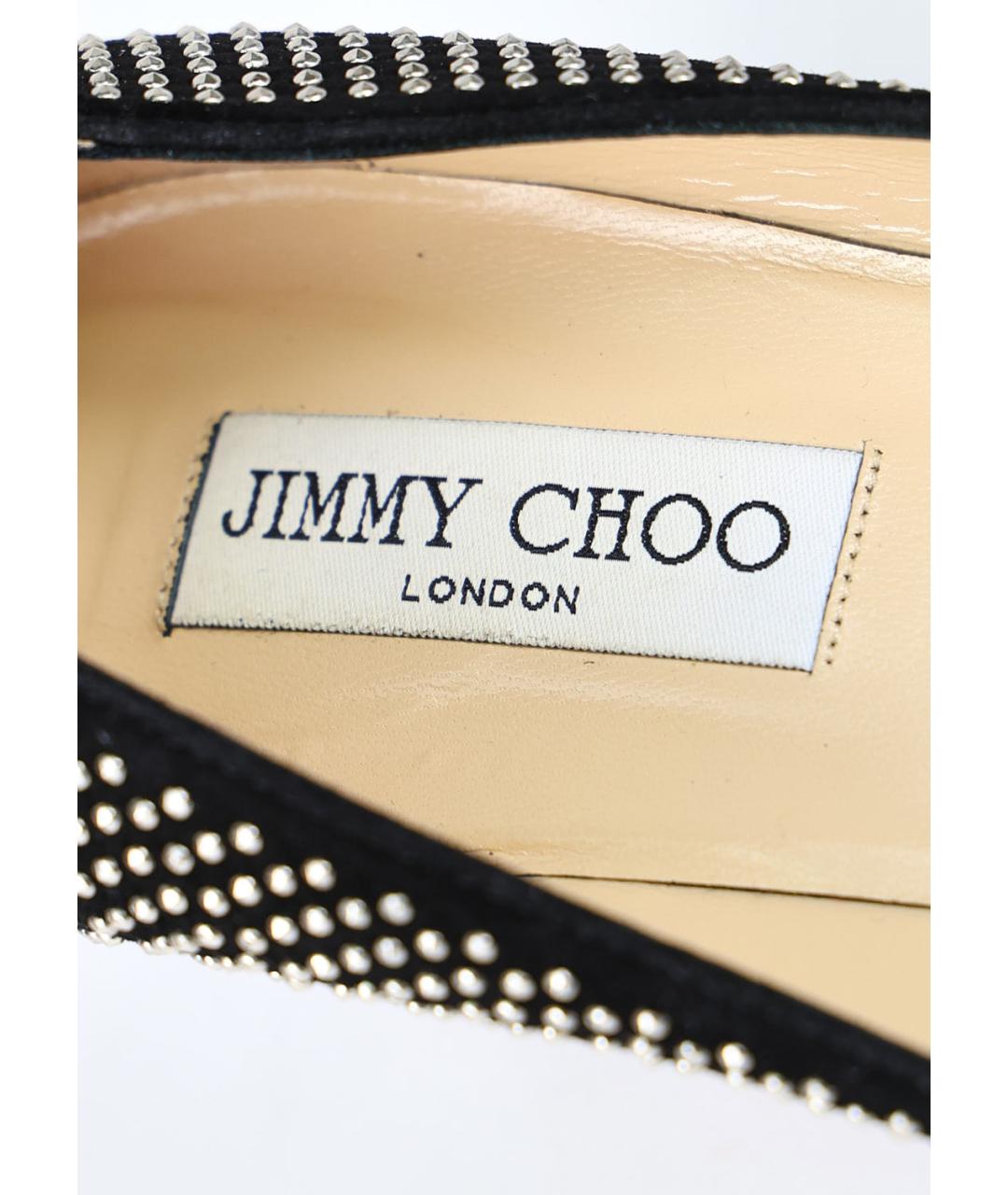 JIMMY CHOO Черные замшевые туфли, фото 5