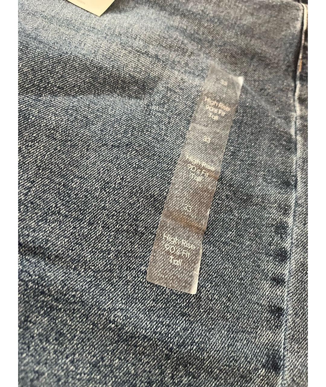 CALVIN KLEIN JEANS Синие хлопко-эластановые прямые джинсы, фото 6