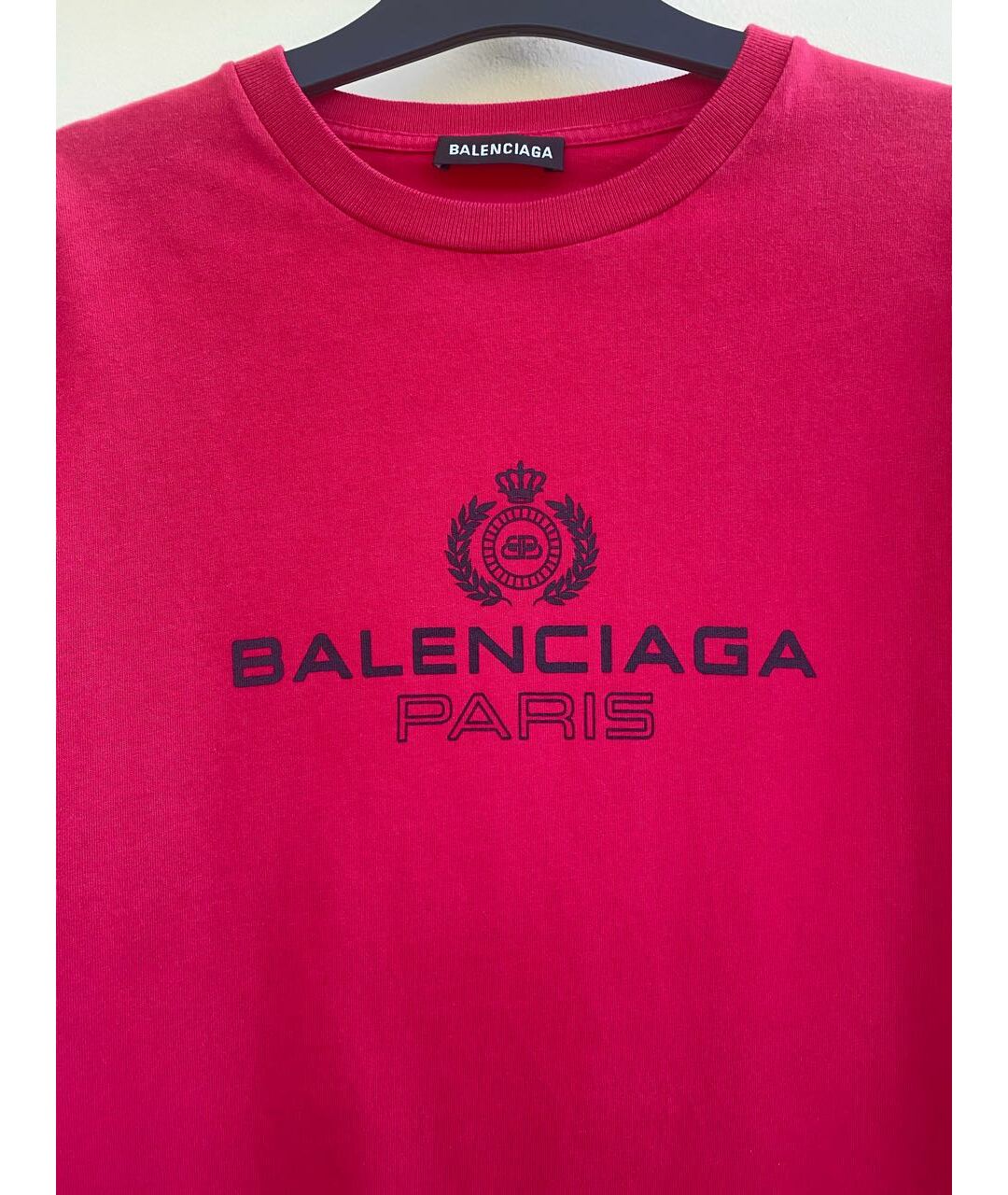 BALENCIAGA Красная хлопковая футболка, фото 3