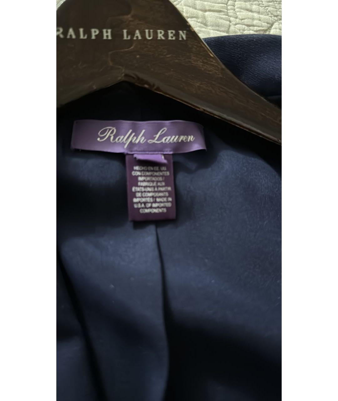 RALPH LAUREN PURPLE LABEL Темно-синий вискозный жилет, фото 7