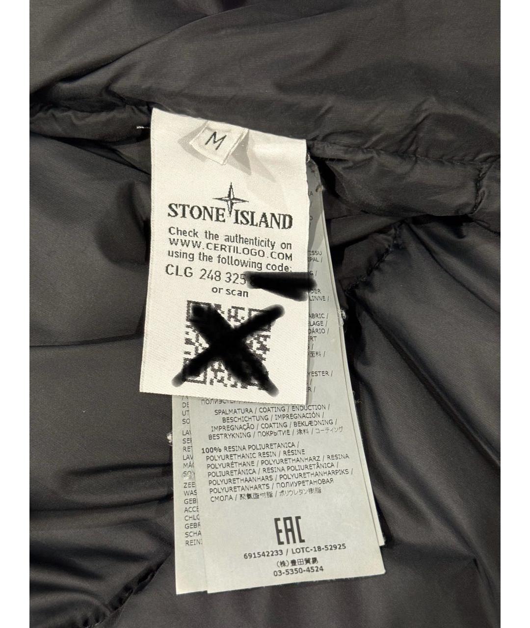 STONE ISLAND Антрацитовый пуховик, фото 5