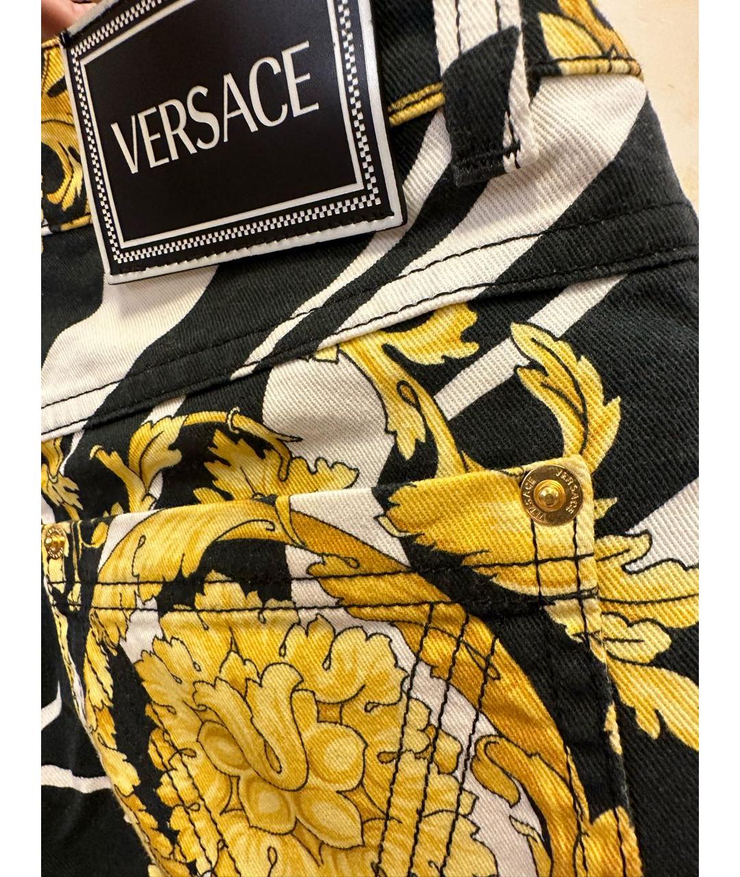 VERSACE Мульти хлопко-эластановые шорты, фото 3