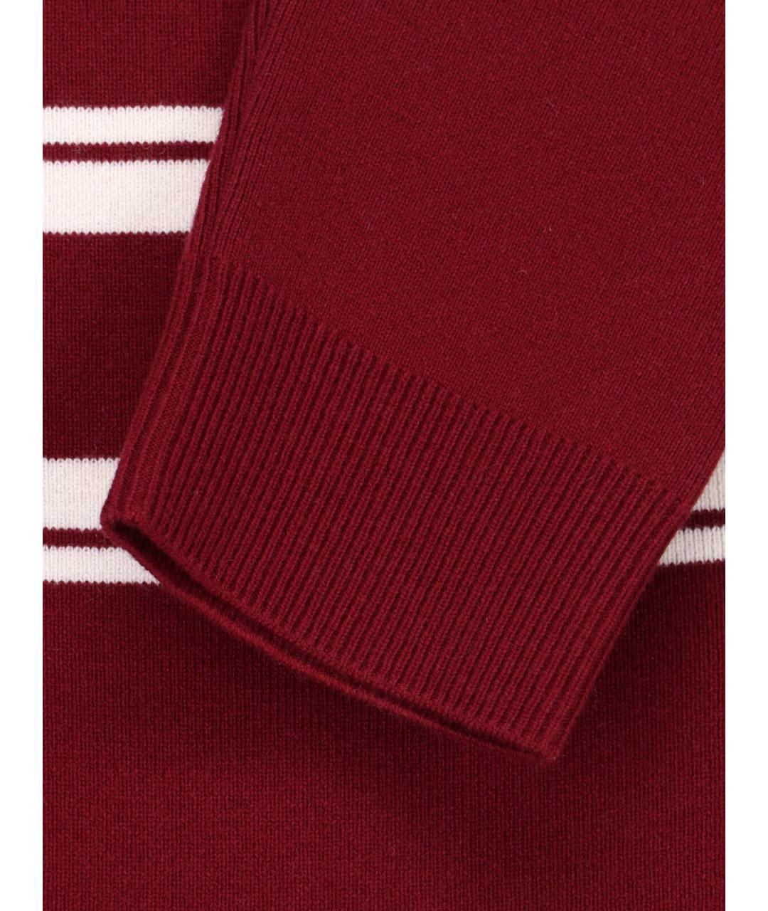 GUCCI Бордовый шерстяной джемпер / свитер, фото 5