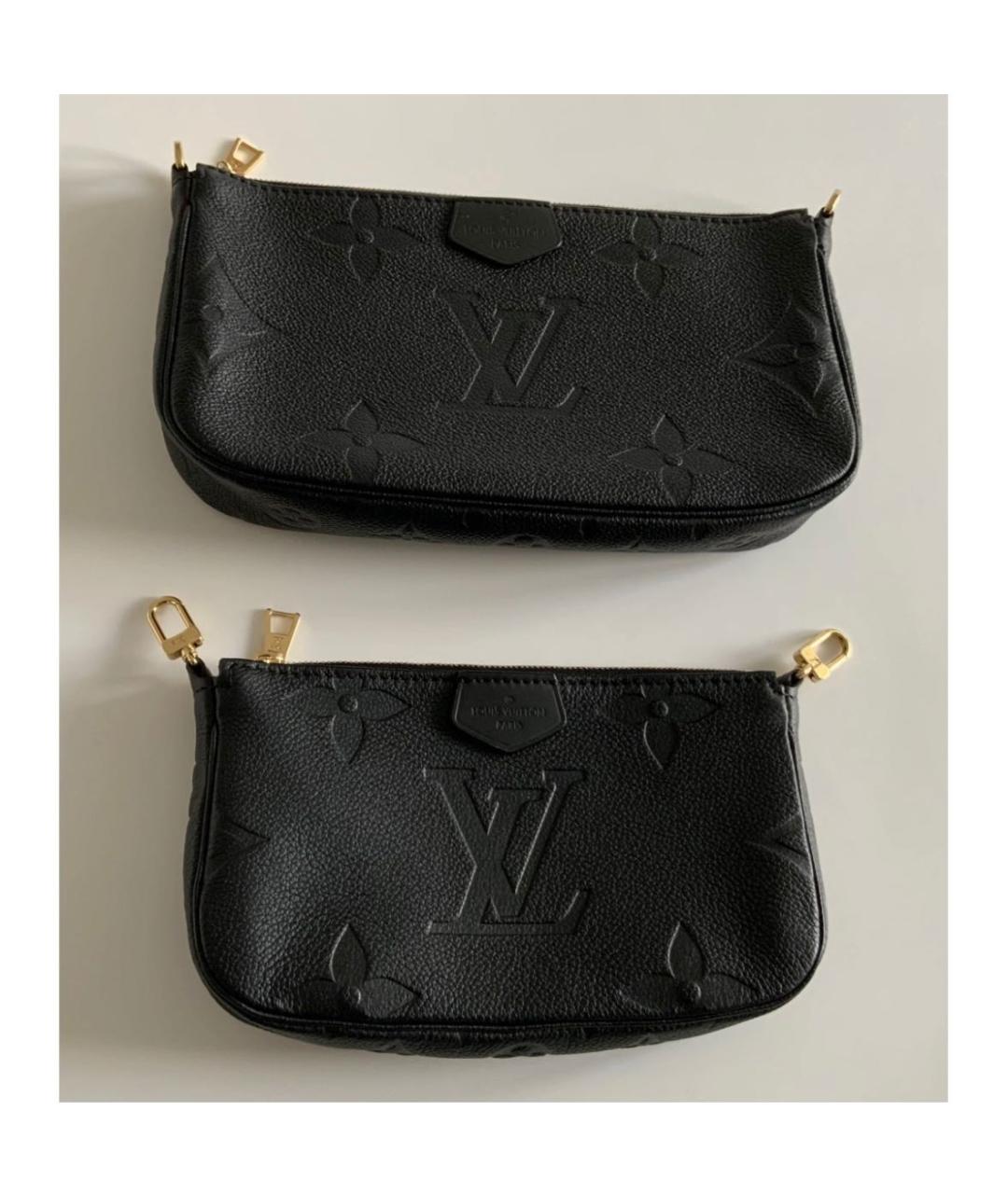 LOUIS VUITTON Черная кожаная сумка через плечо, фото 4