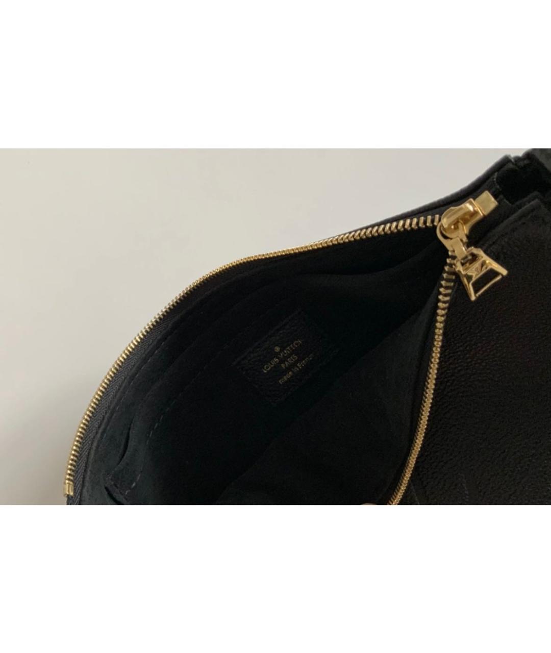 LOUIS VUITTON Черная кожаная сумка через плечо, фото 5