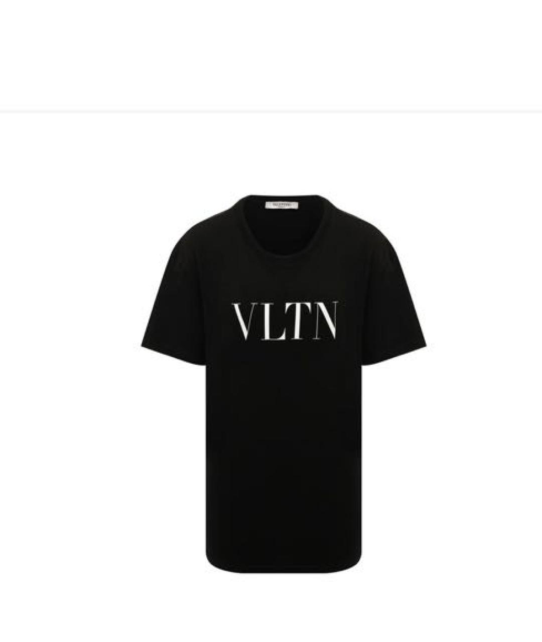VALENTINO Черная хлопковая футболка, фото 2
