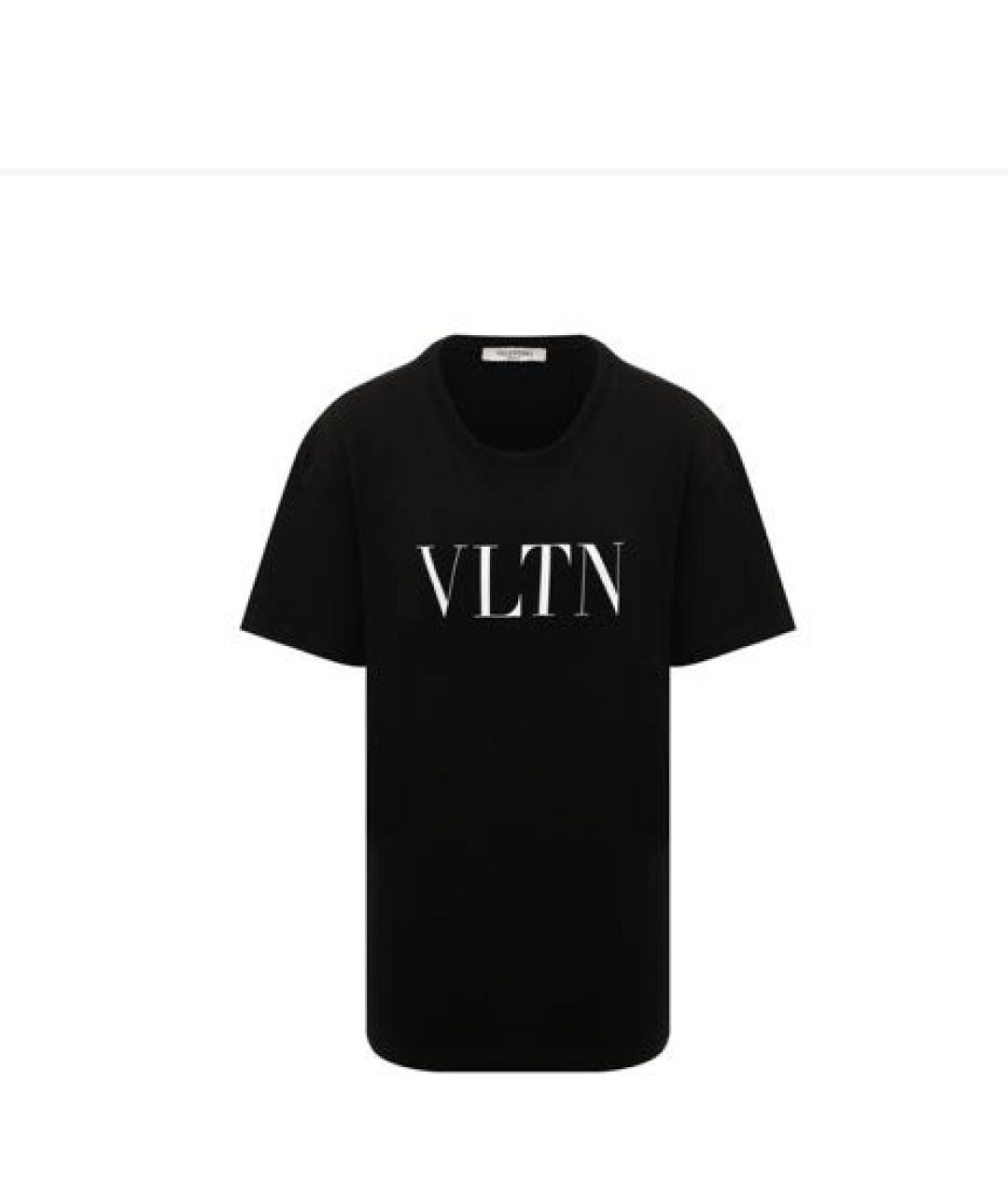 VALENTINO Черная хлопковая футболка, фото 3