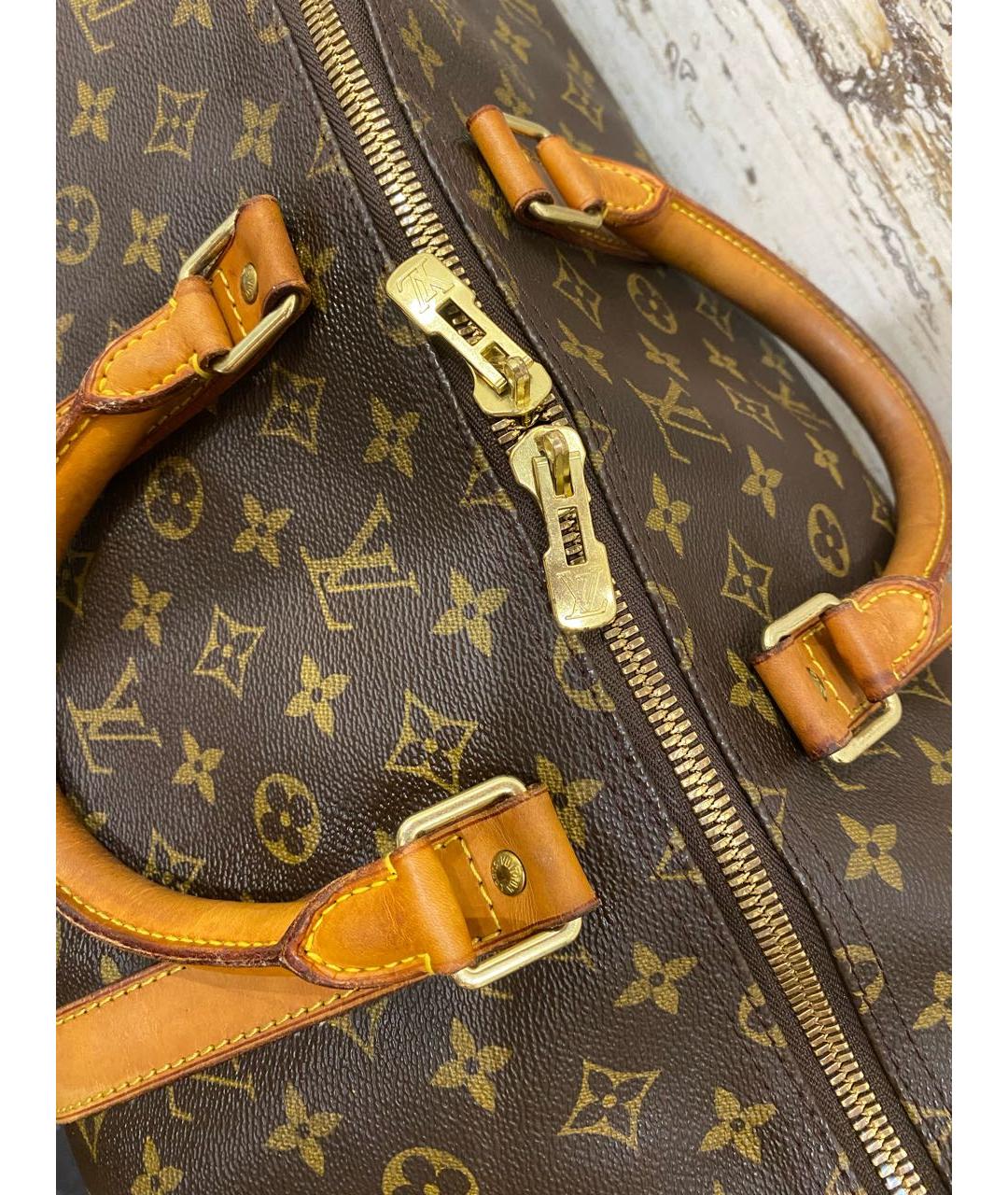 LOUIS VUITTON Коричневая дорожная/спортивная сумка, фото 7