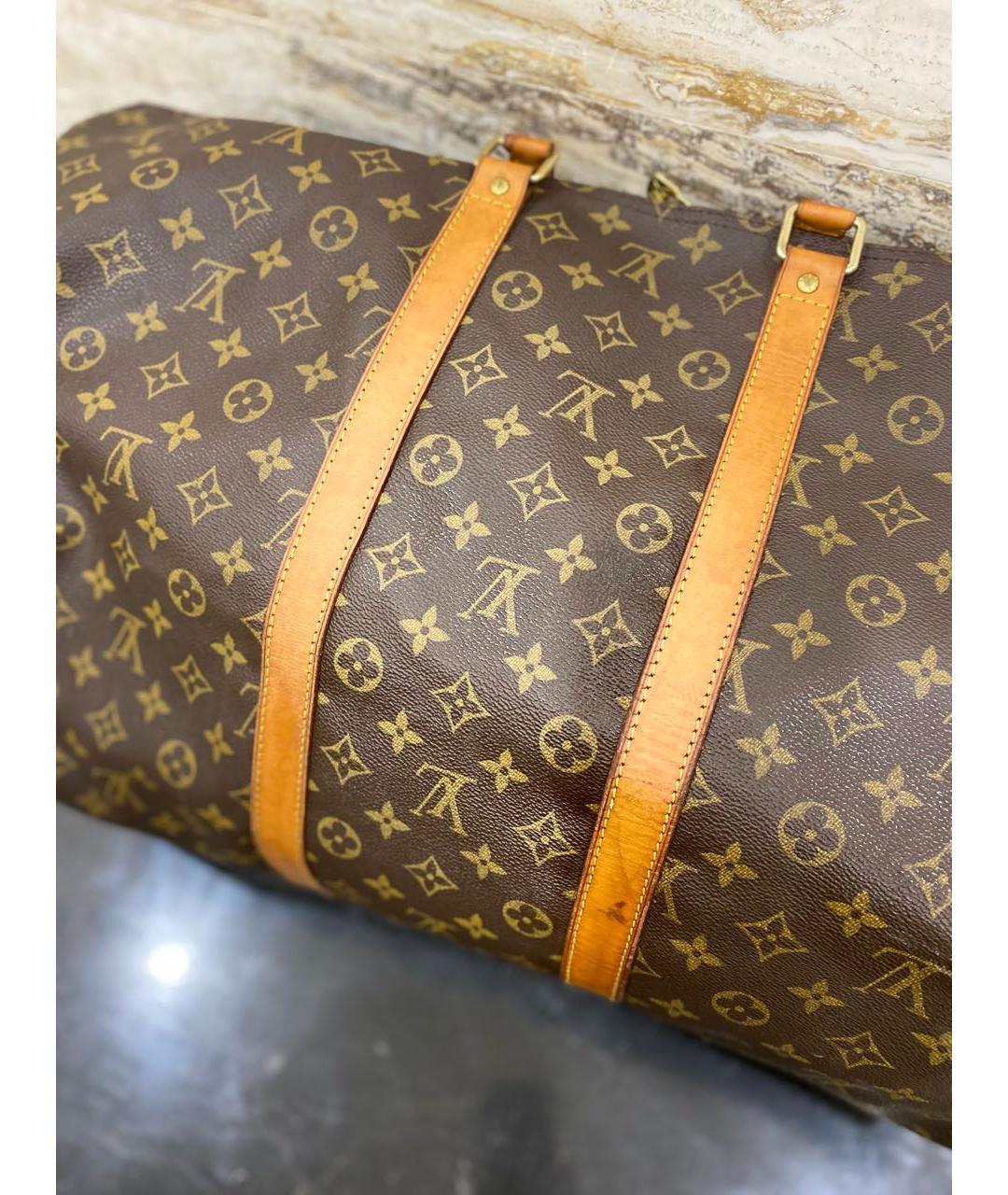 LOUIS VUITTON Коричневая дорожная/спортивная сумка, фото 8