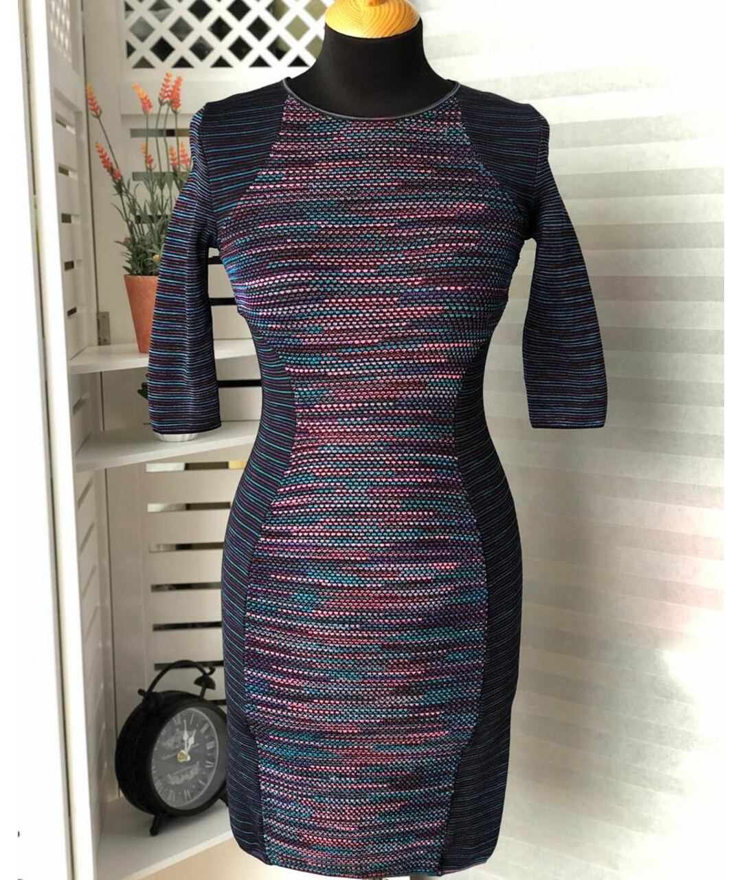 MISSONI Синее вискозное повседневное платье, фото 8