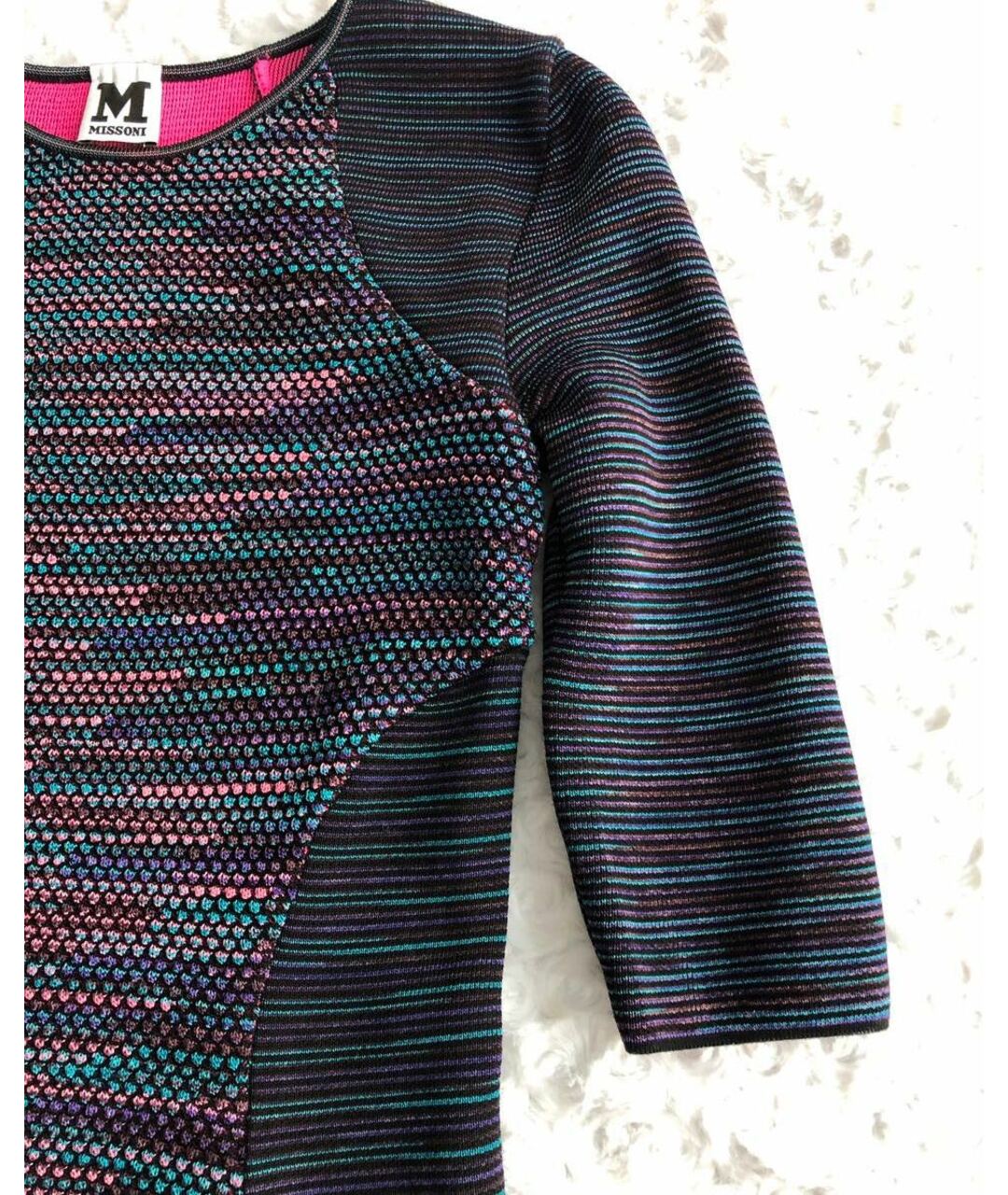 MISSONI Синее вискозное повседневное платье, фото 2