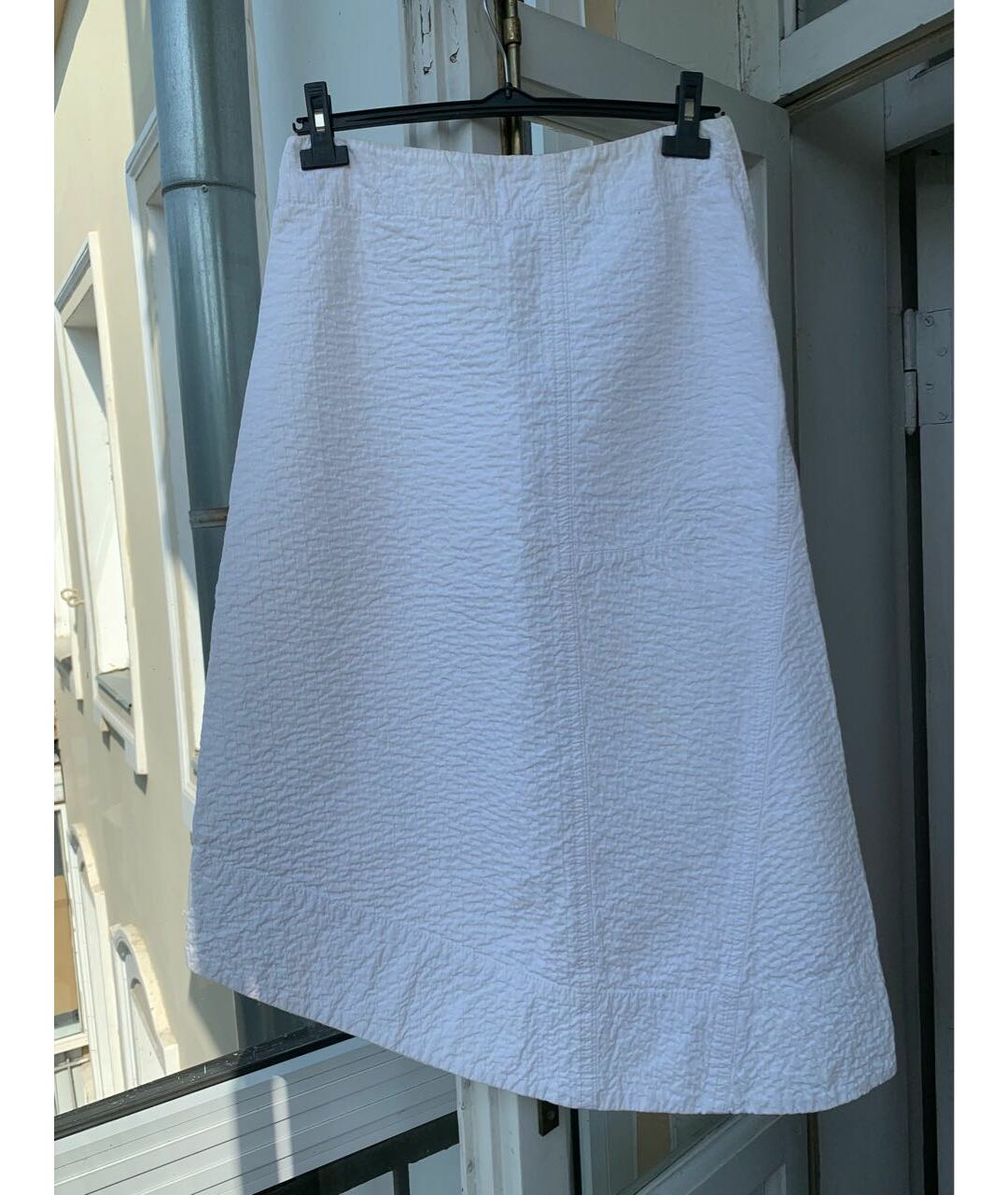 LOEWE Белая хлопковая юбка миди, фото 4