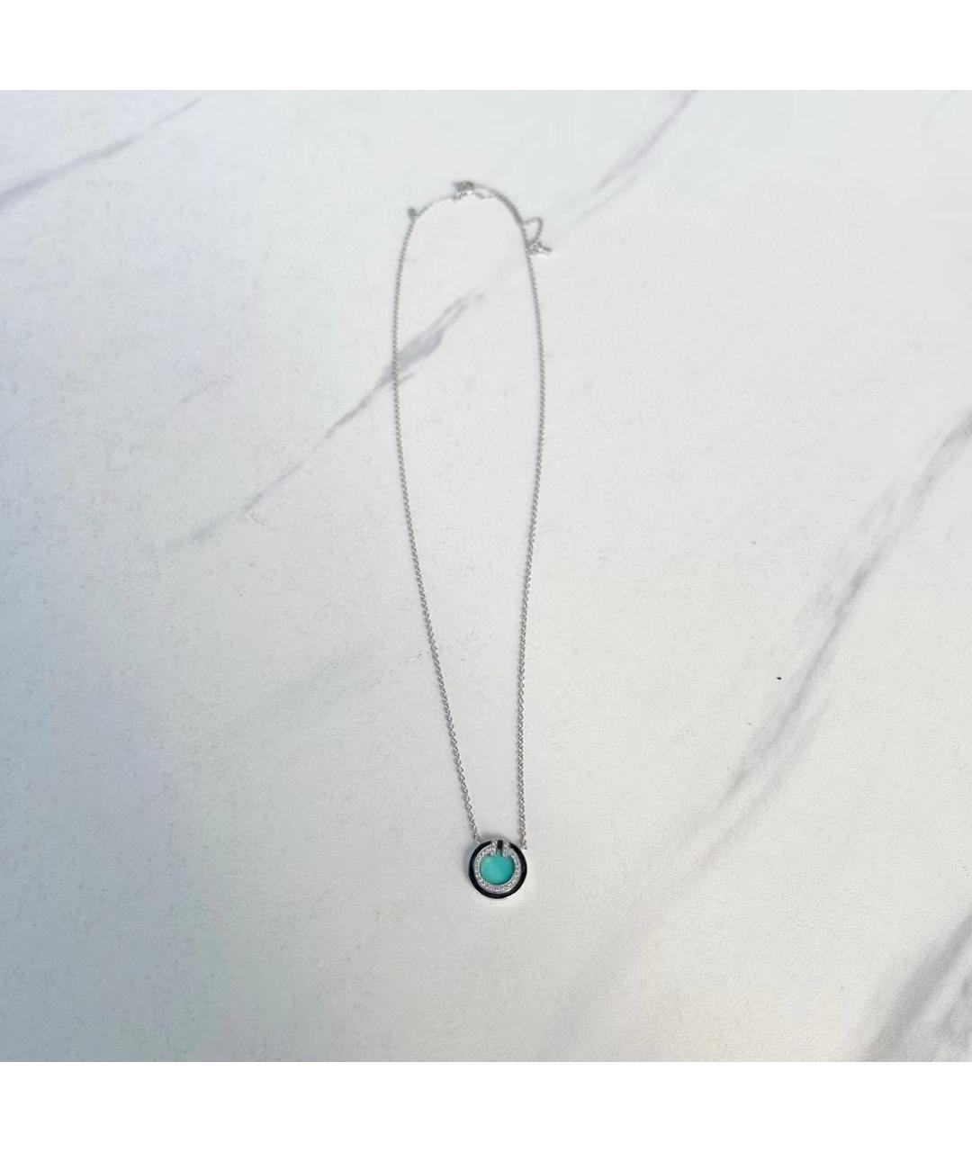 TIFFANY&CO Бирюзовое колье из белого золота, фото 4