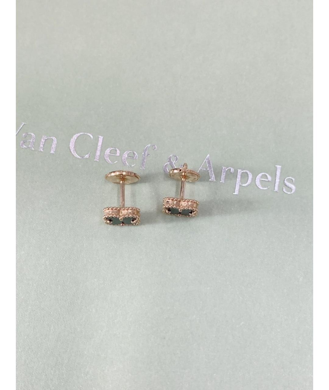 VAN CLEEF & ARPELS Черные серьги из желтого золота, фото 3