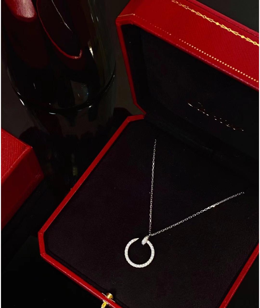 CARTIER Серебряное колье из белого золота, фото 5