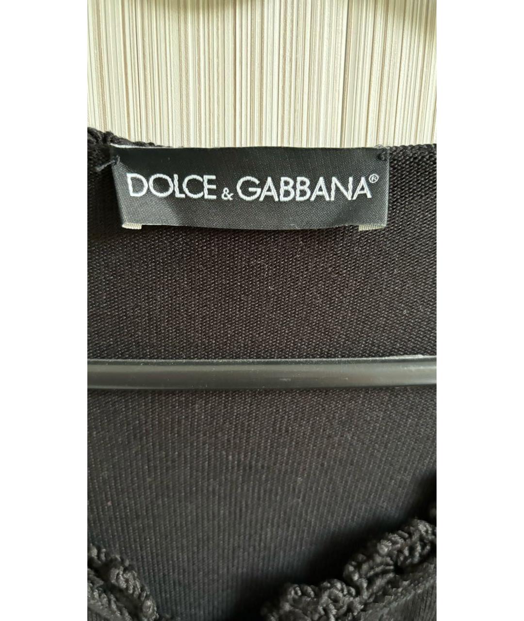 DOLCE&GABBANA Черный шелковый кардиган, фото 4