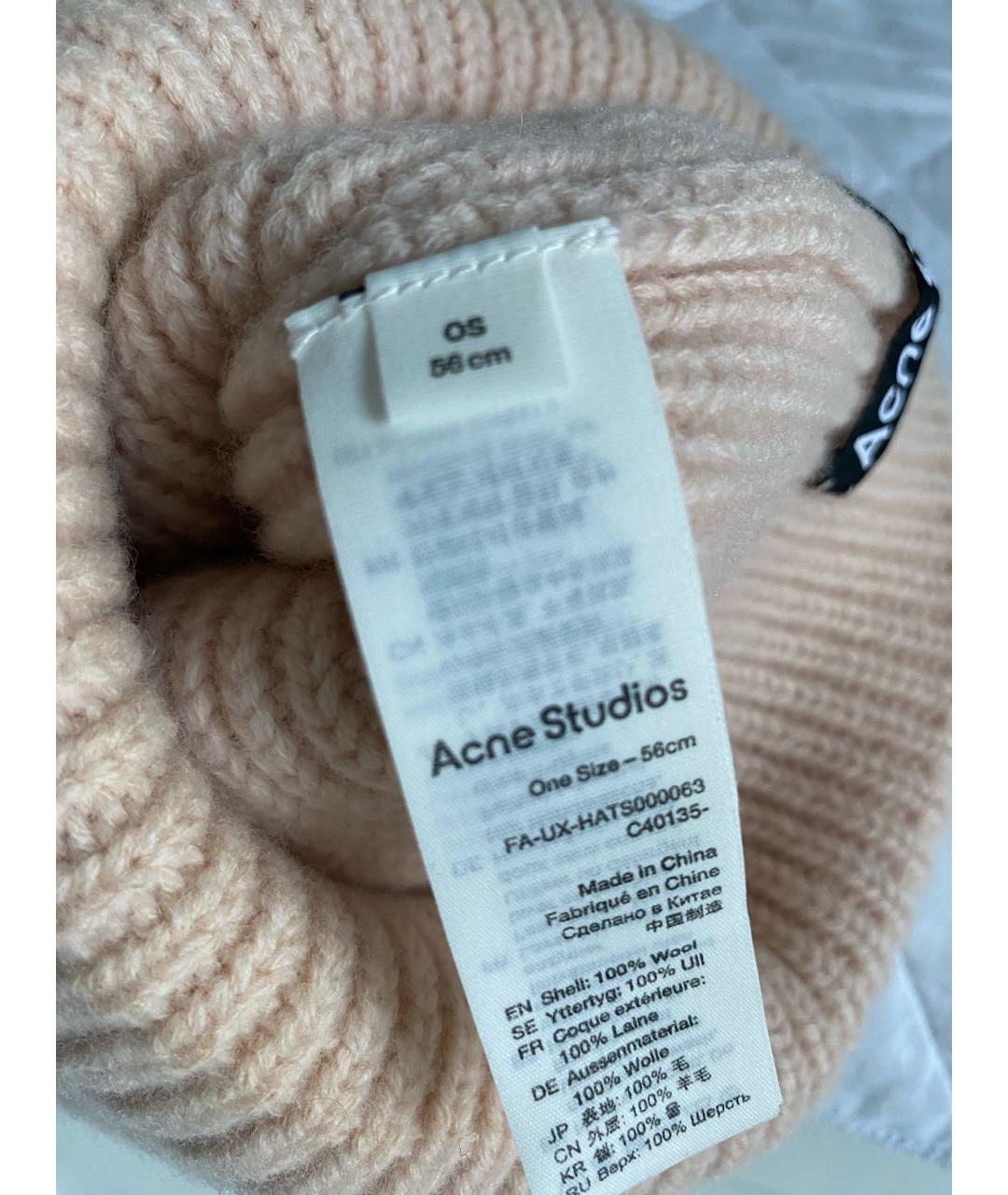 ACNE STUDIOS Розовая шерстяная шапка, фото 5