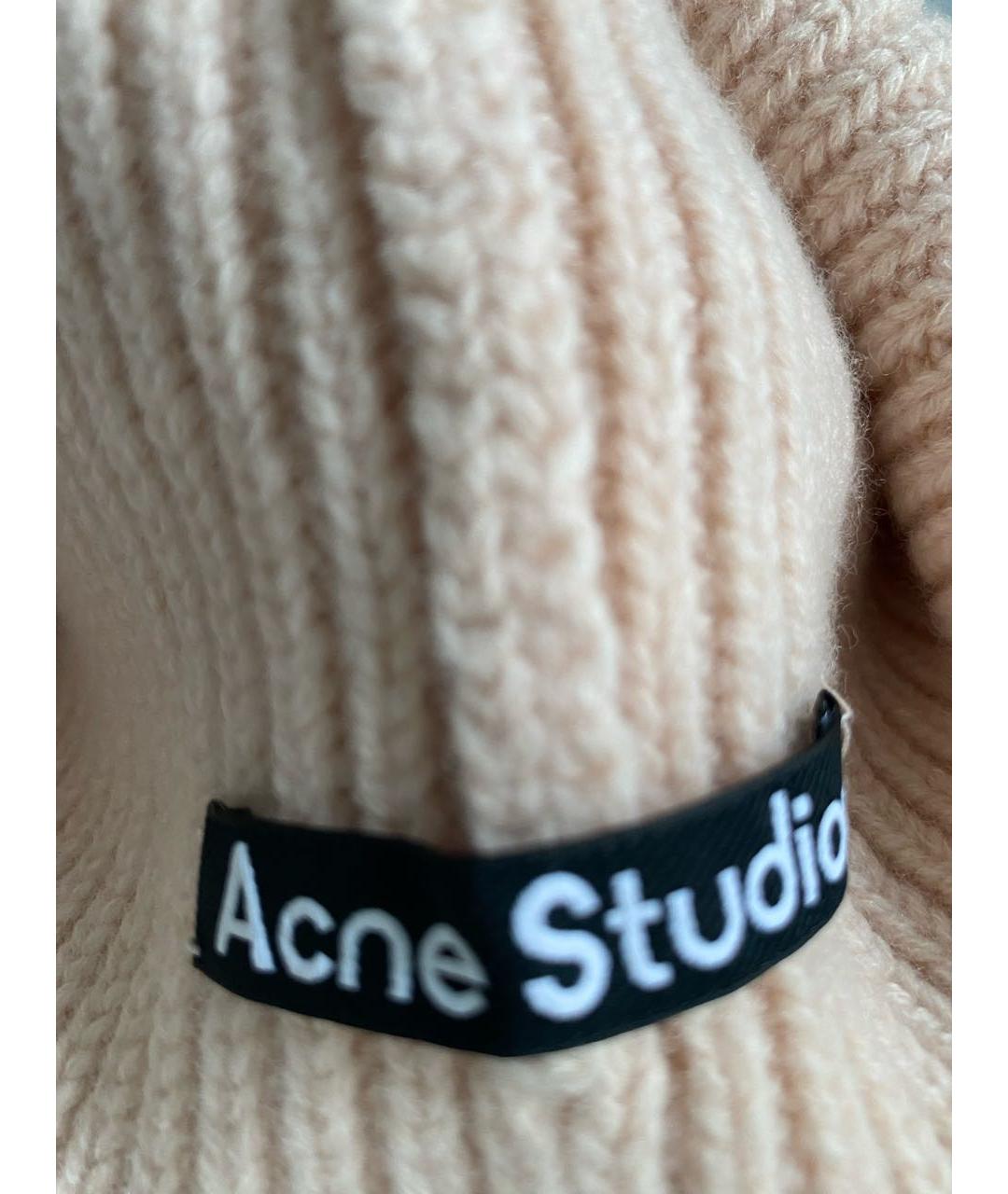 ACNE STUDIOS Розовая шерстяная шапка, фото 3