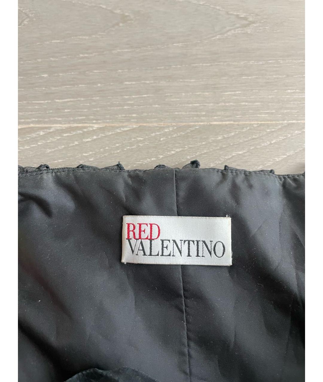 RED VALENTINO Черное полиэстеровое коктейльное платье, фото 3