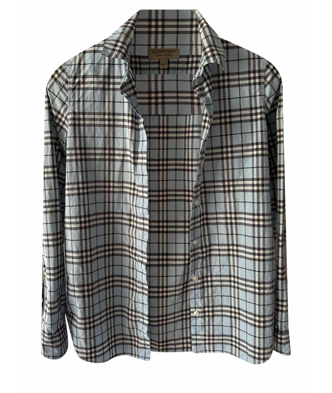 BURBERRY Голубая хлопковая рубашка, фото 1