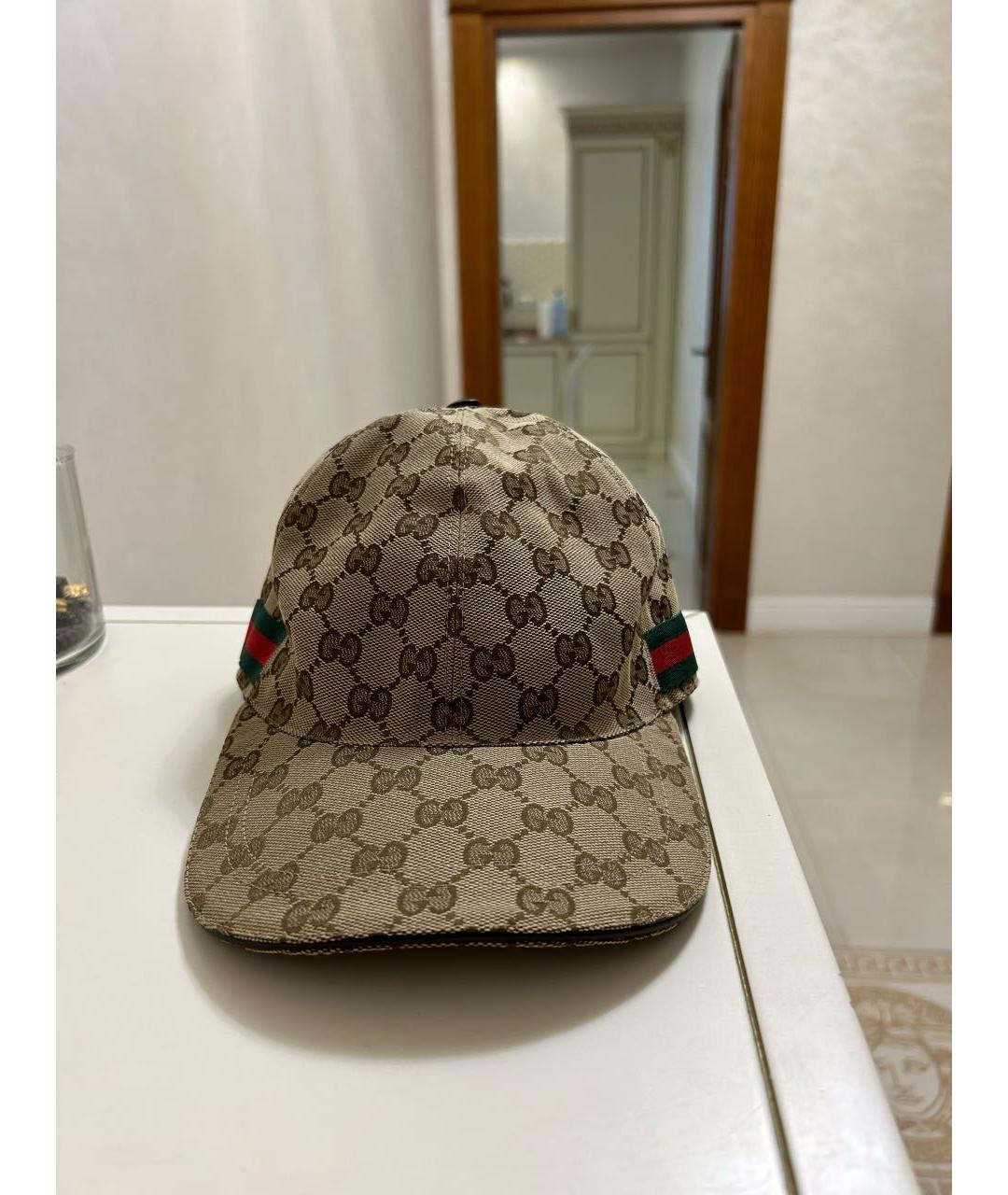 GUCCI Бежевая кепка, фото 8