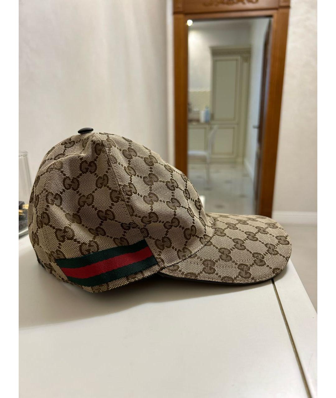 GUCCI Бежевая кепка, фото 3