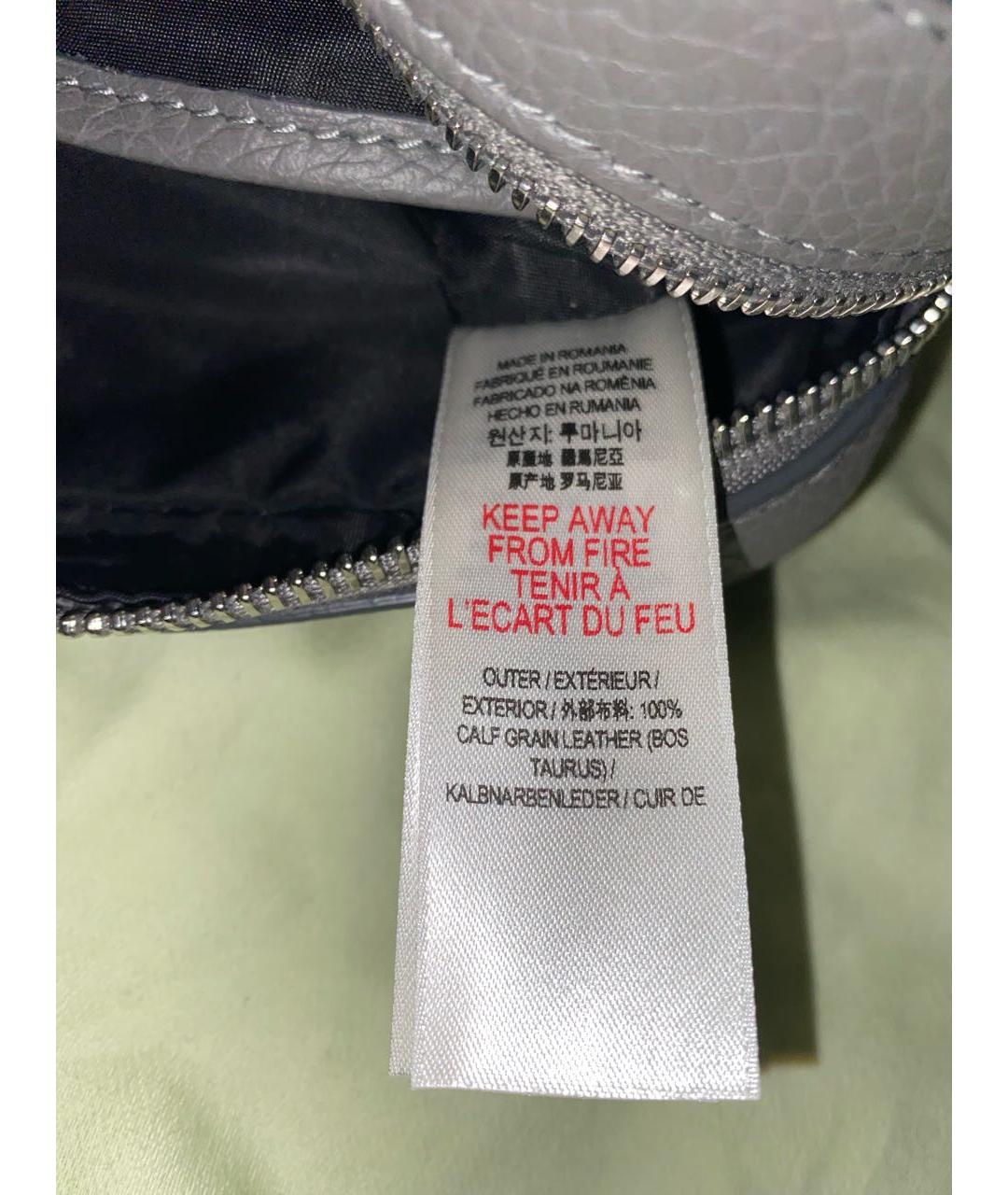 BURBERRY Серая кожаная сумка на плечо, фото 6
