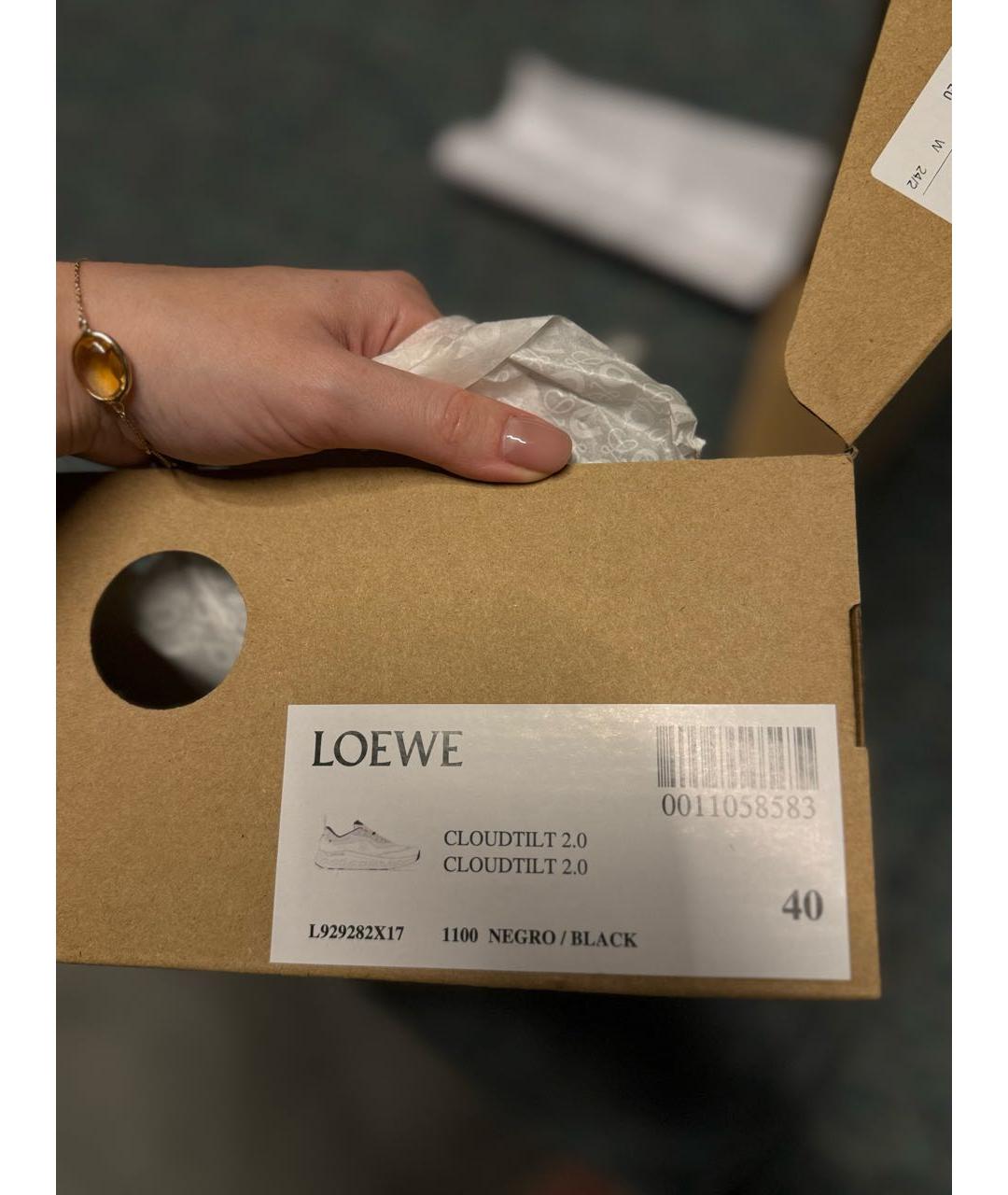 LOEWE Черные неопреновые кроссовки, фото 5