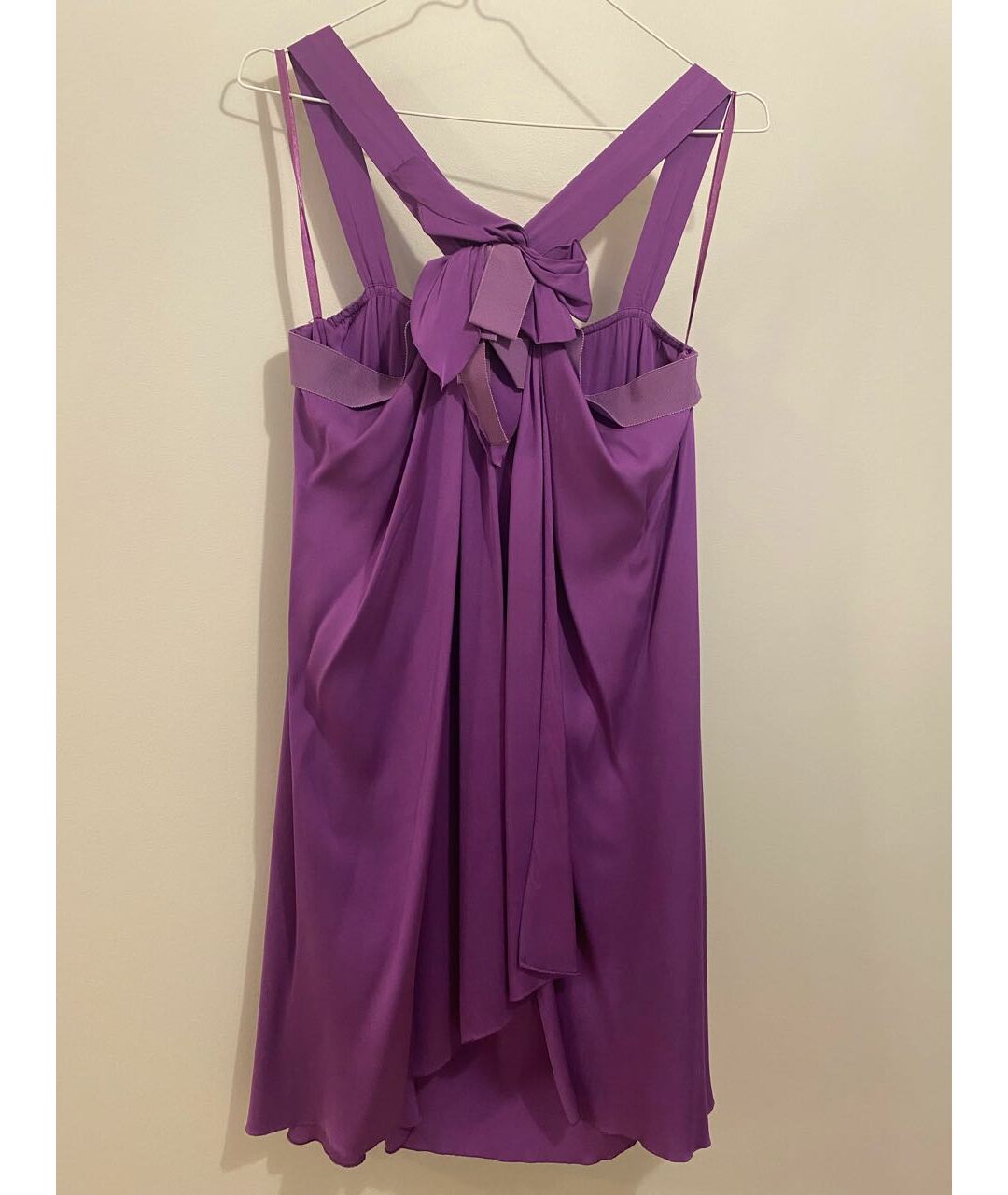 ELIE TAHARI Фиолетовое шелковое коктейльное платье, фото 4