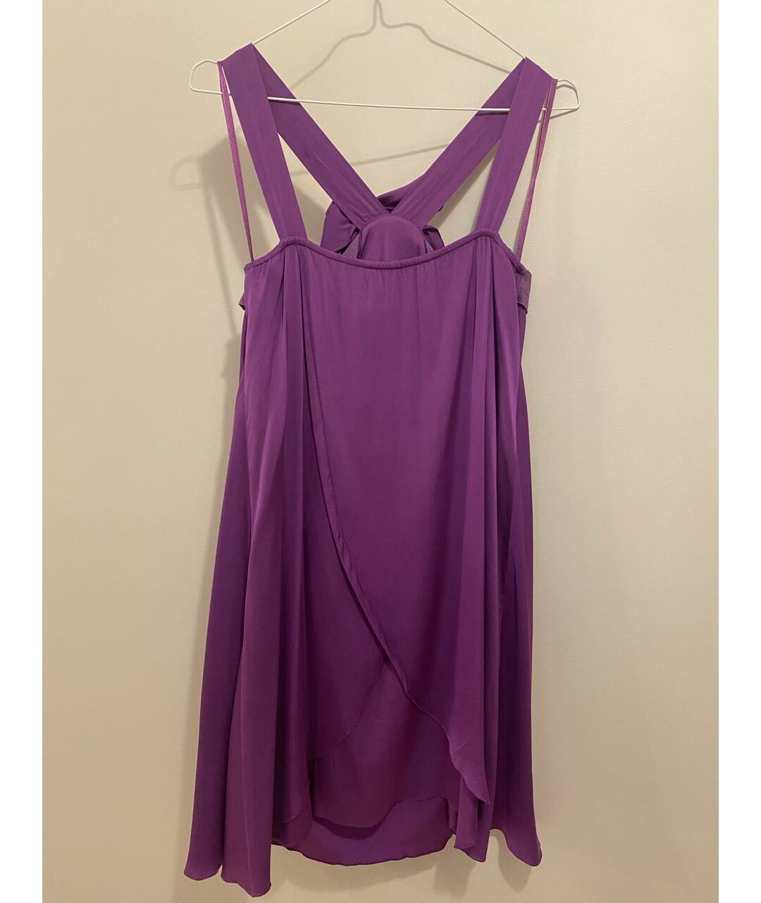 ELIE TAHARI Фиолетовое шелковое коктейльное платье, фото 2